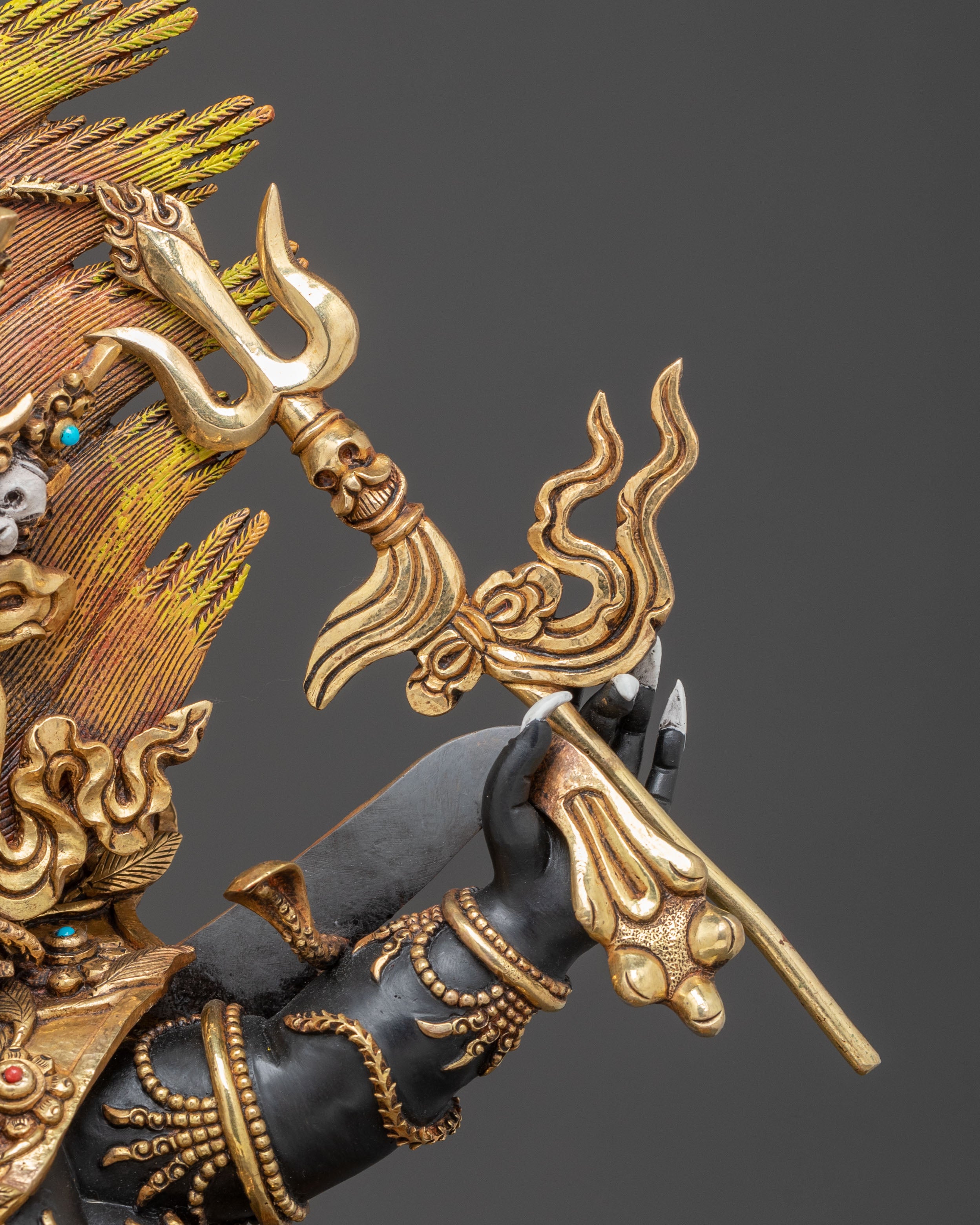 Handmade Magnificent Statue of Six-Armed Mahakala