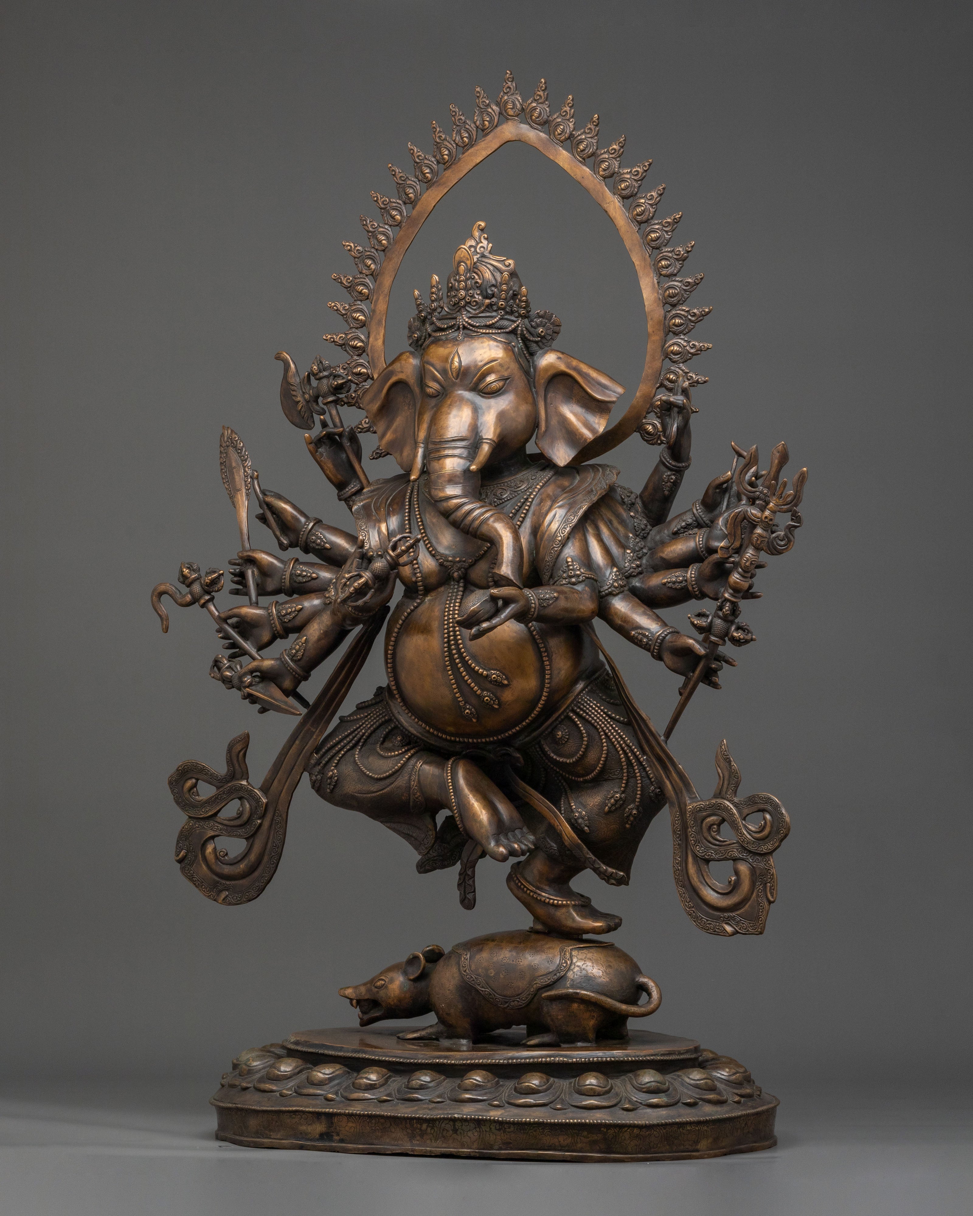 God Ganesha Statue | Handcrafted Sacred Copper Figurine