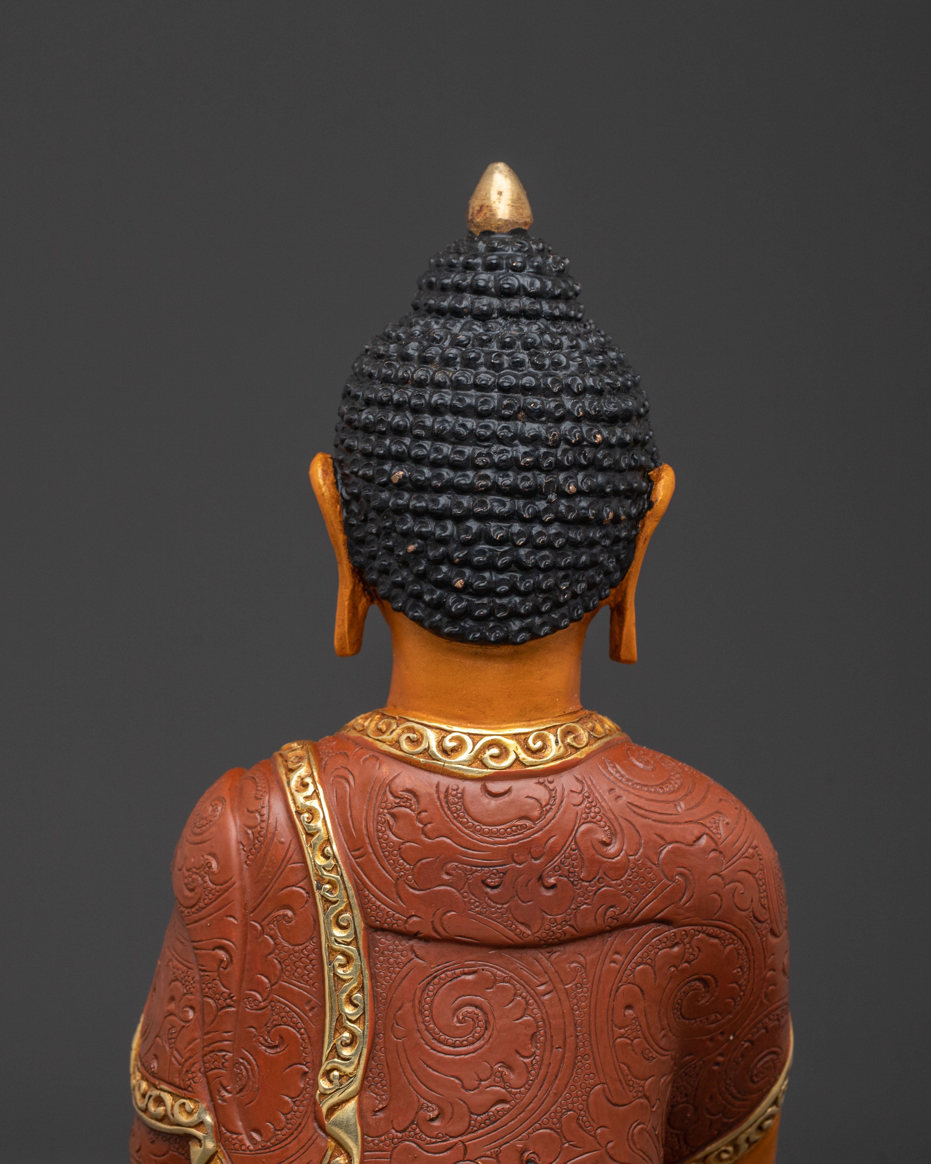 Copper Statue of Shakyamuni Buddha - Gilded Serenity