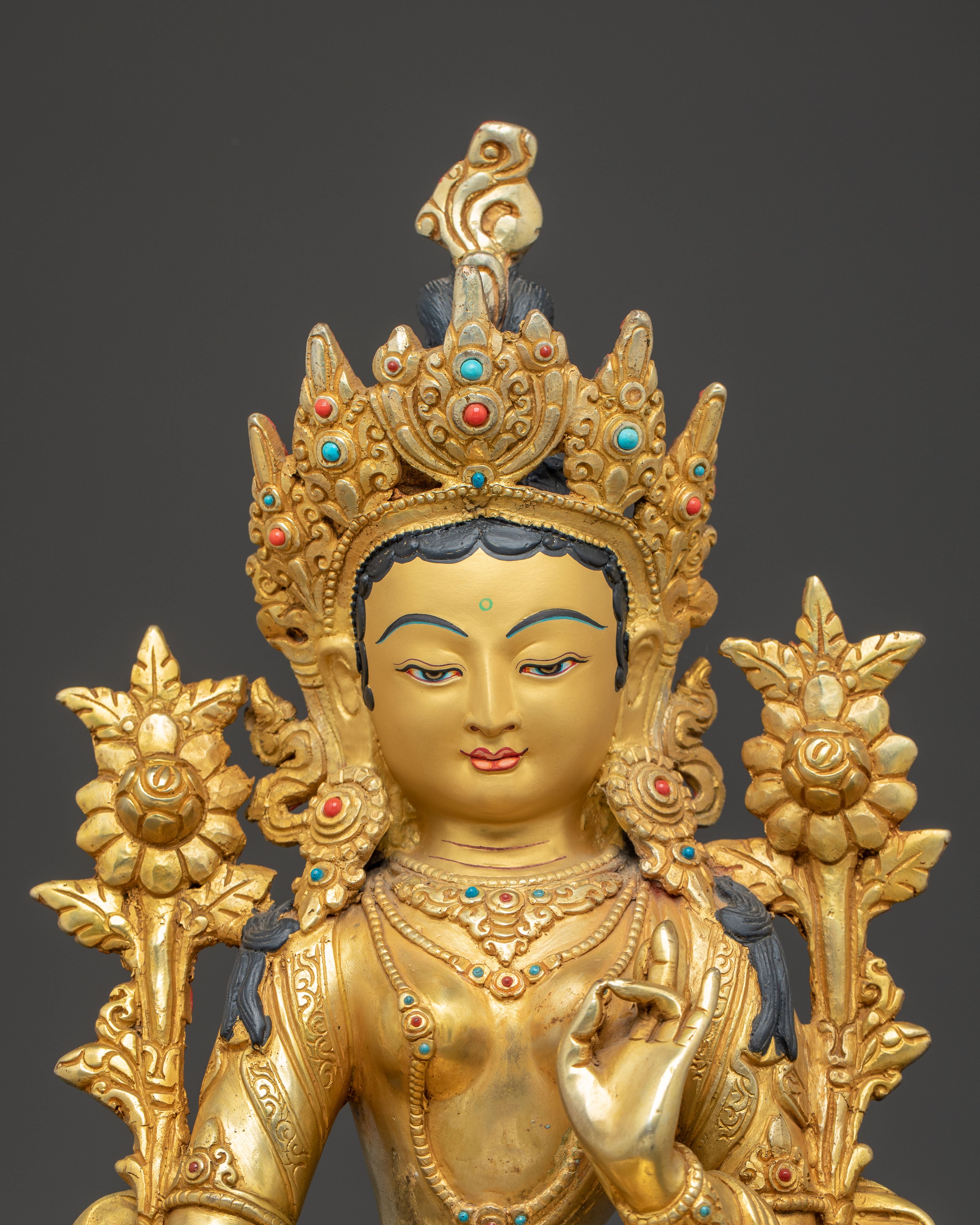 Handcrafted Buddhist Statue of Mother Green Tara | Buddhist Deity