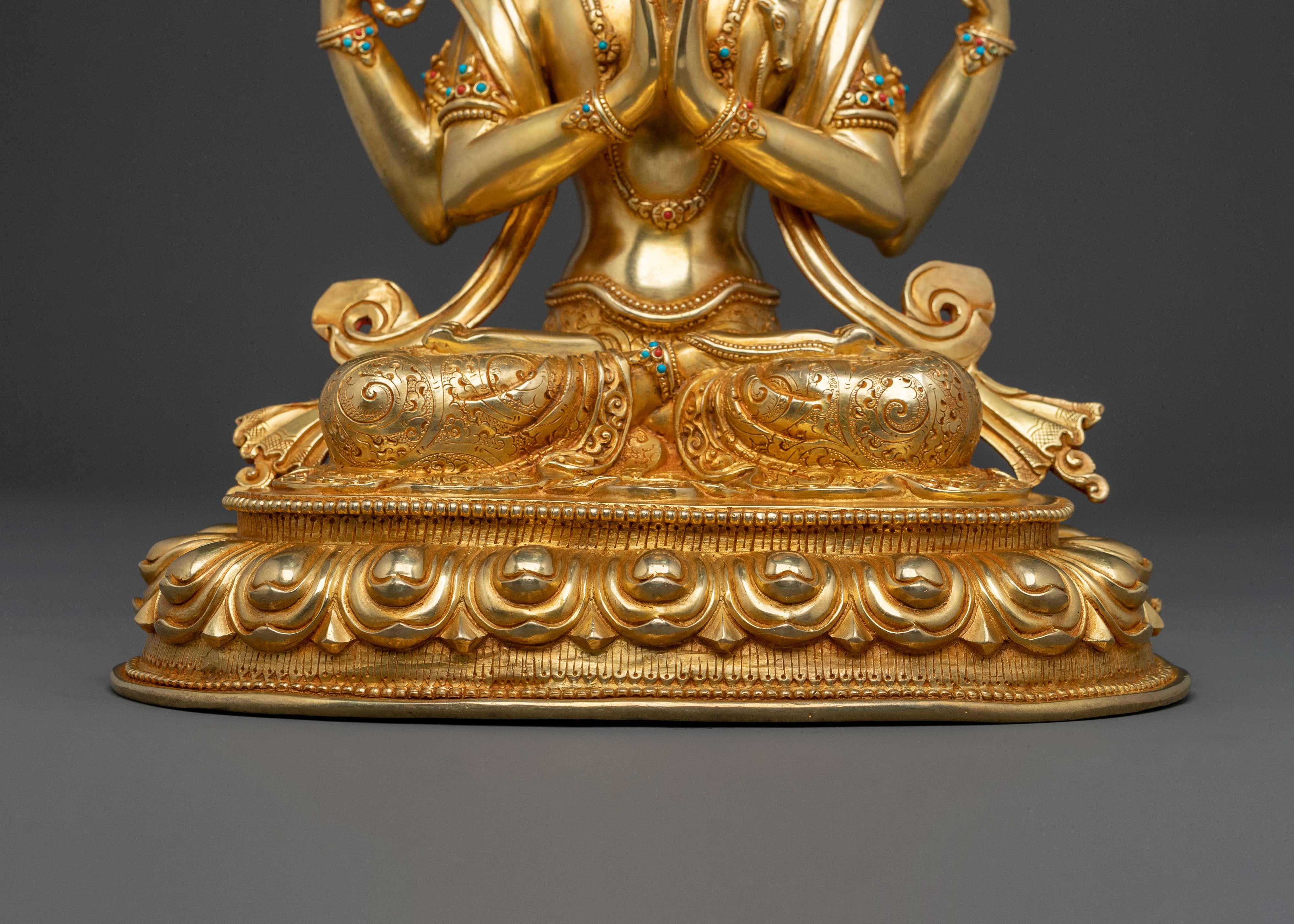 Four Armed Chenrezig Handcrafted Statue