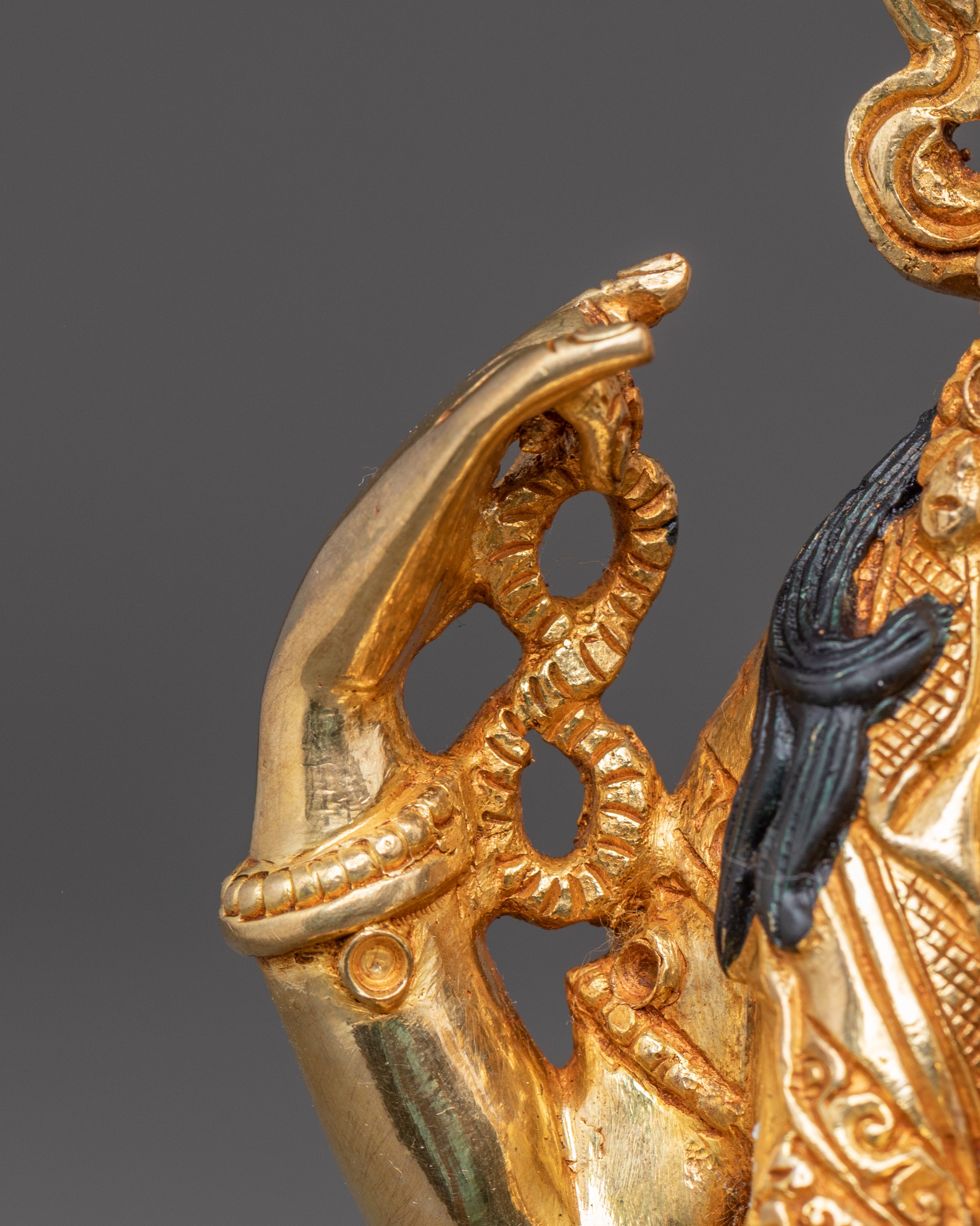 Handcrafted Copper Statue of Four-Armed Chenrezig