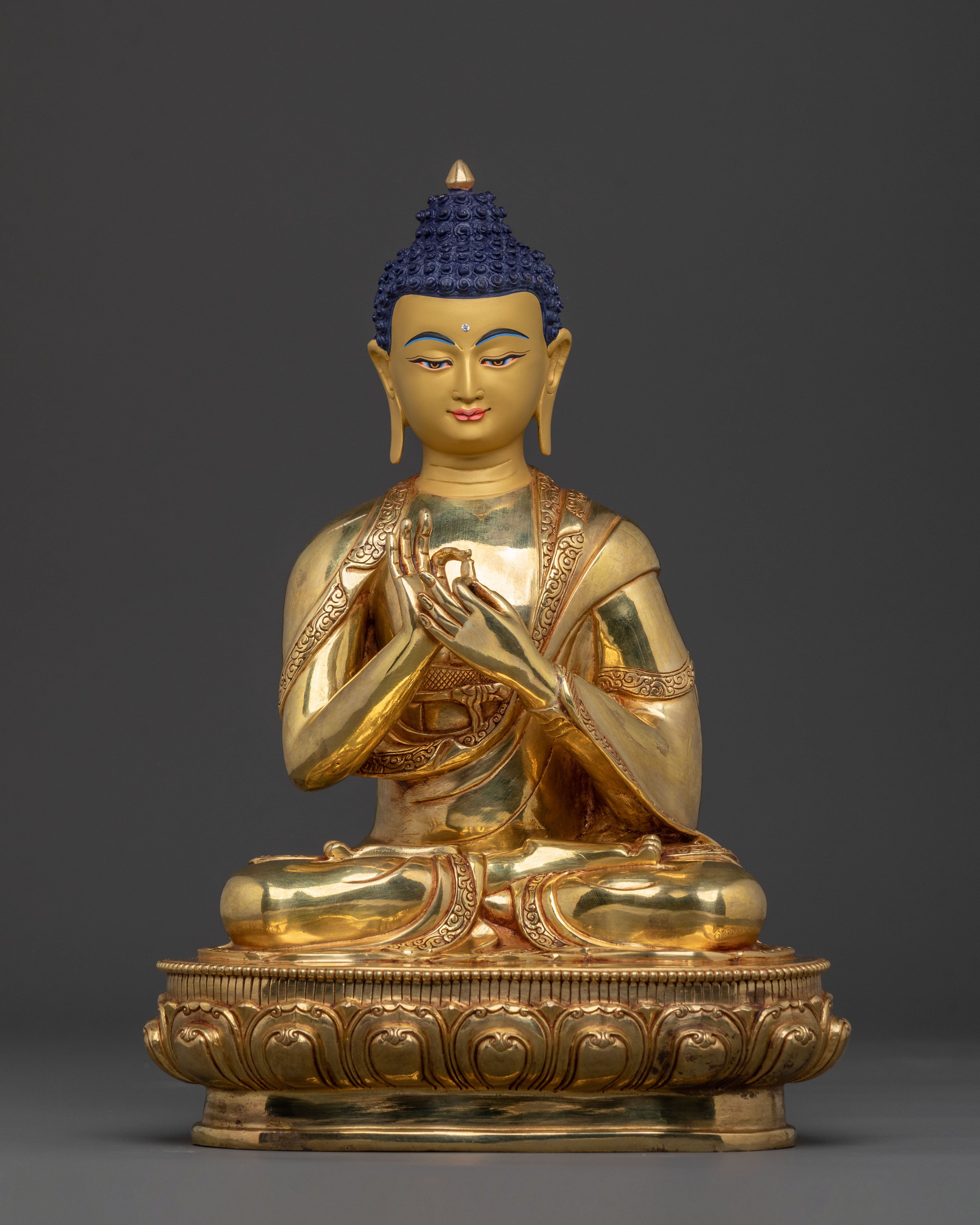 5 Dhyani Buddha Assembly | 24K Gold Gilded Copper Statue