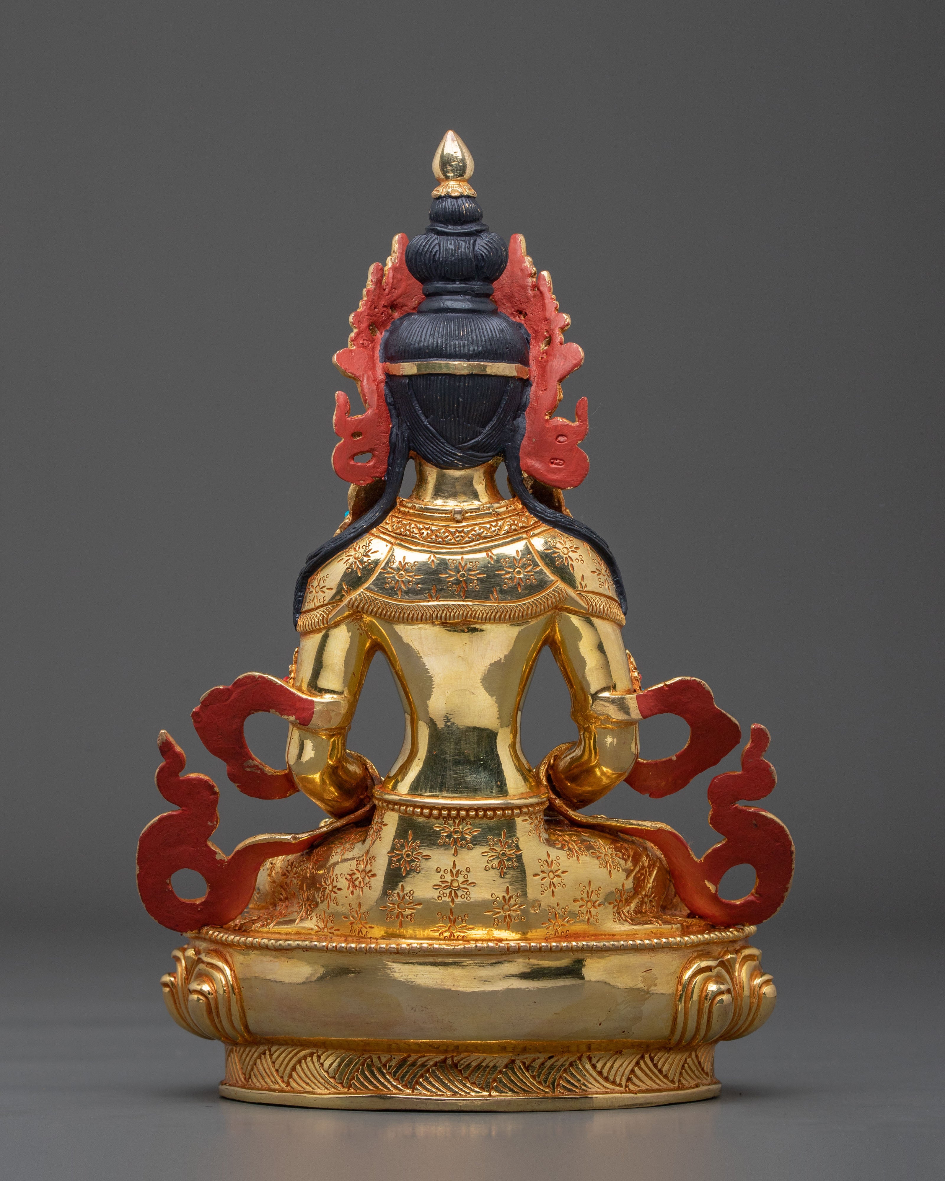 Divine Protection: Amitayus Buddha of Long Life Handmade Statue