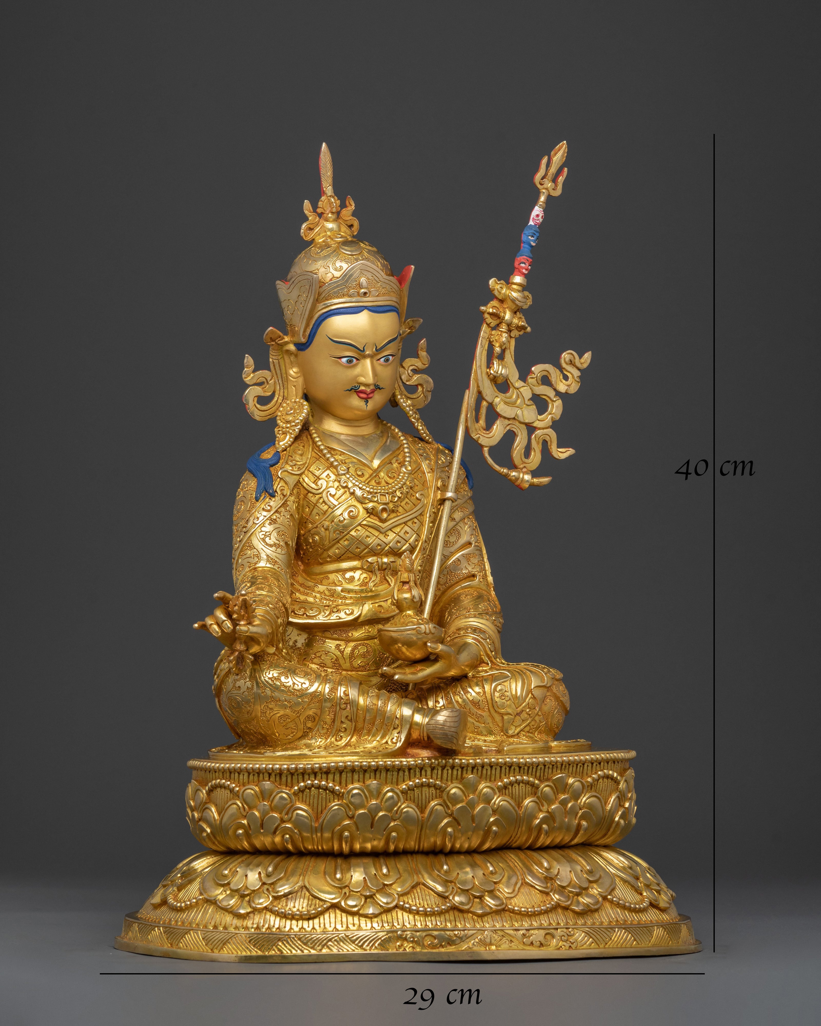 Precious Master: Guru Rinpoche Golden Sculpture