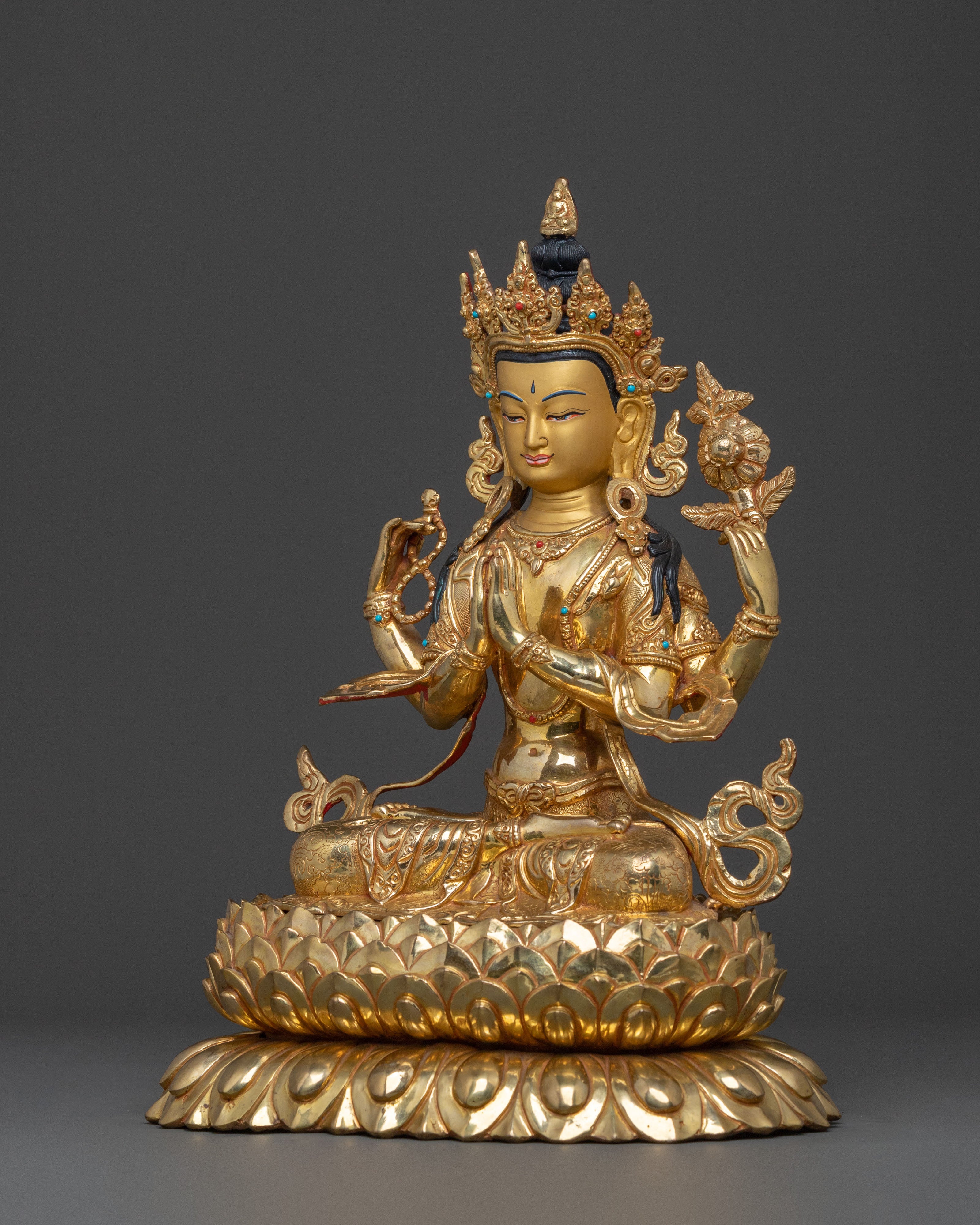 Chenrezig Spiritual Sculpture: Compassionate Protector