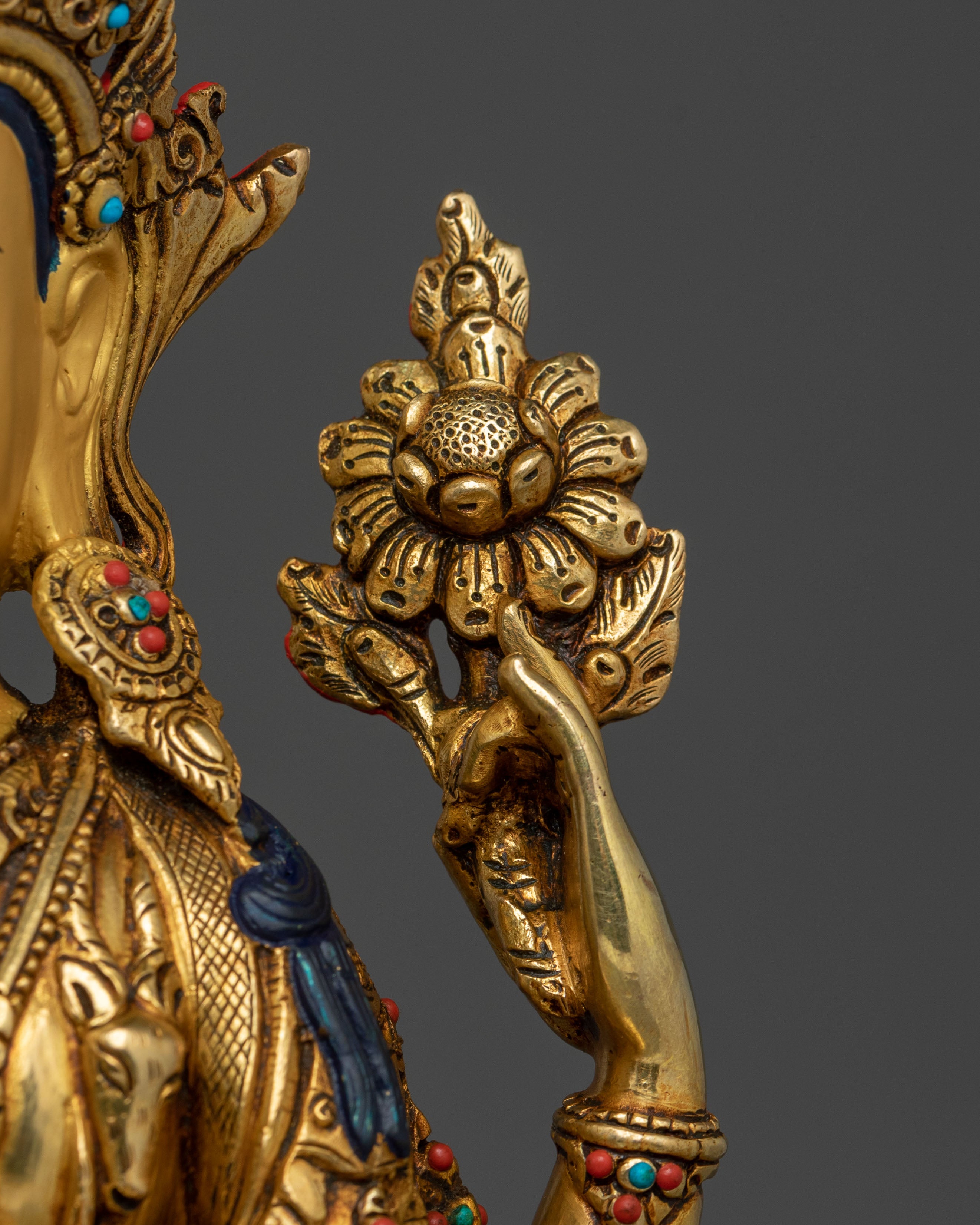 Four Armed Chenrezig Statue: Compassionate Figurine