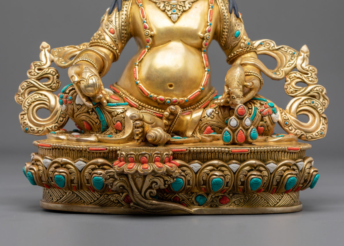 Tibetan Deity Dzambhala Copper Sculpture | Home Decor