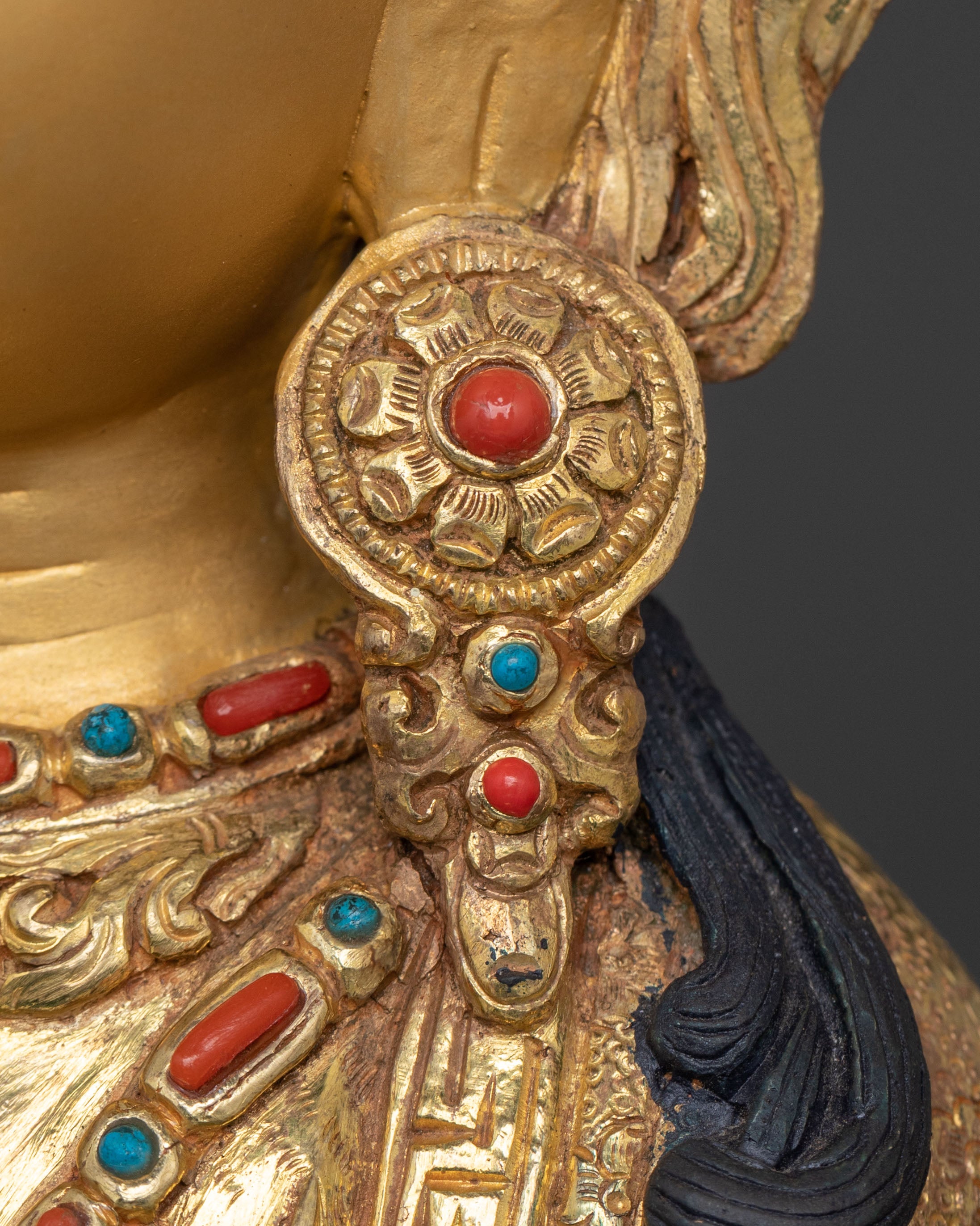 Chenrezig 24K Gold Gilded Statue | Home Decor