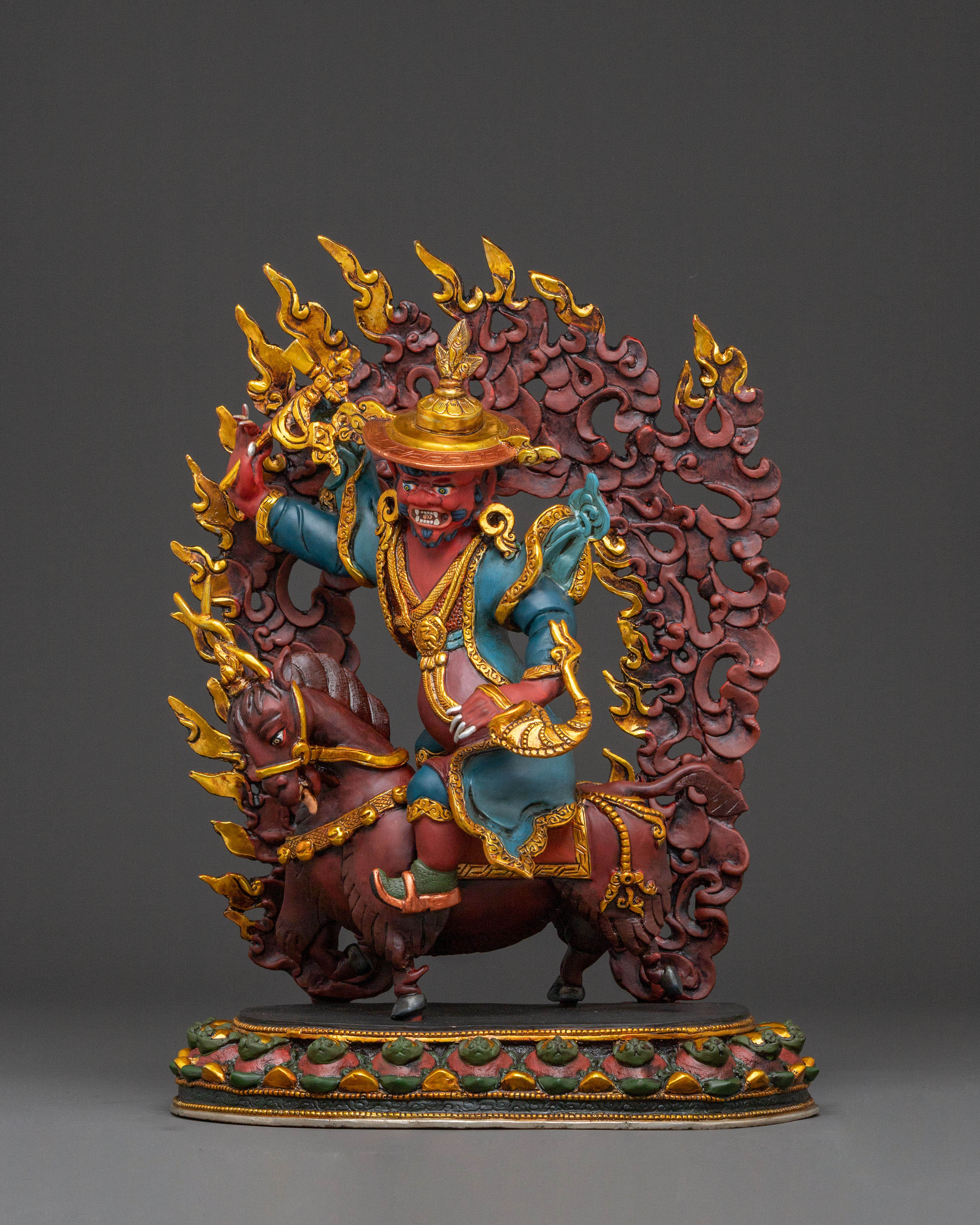 Damchen Garwai Nagpo Statue | Oath-Bound Blacksmith