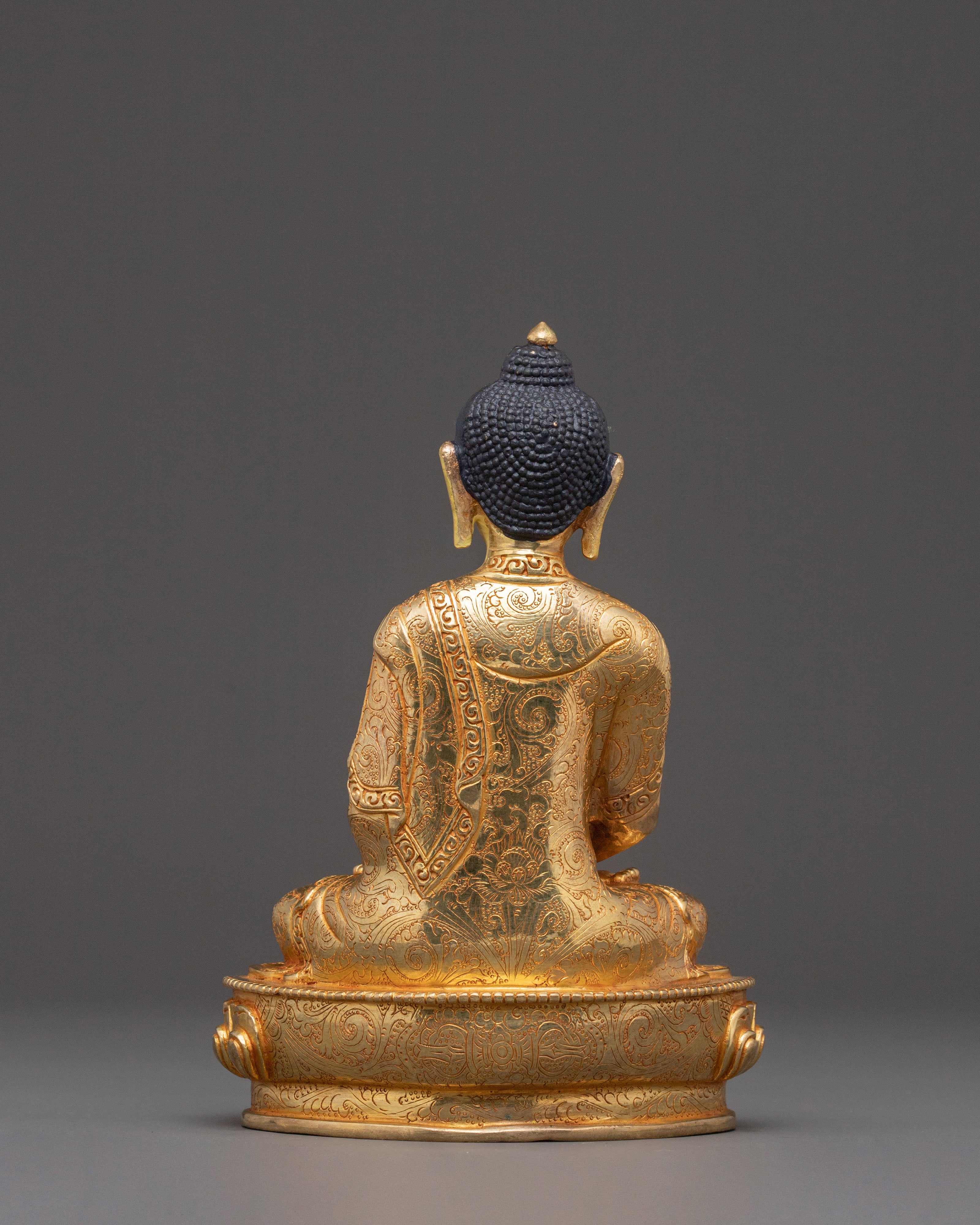 Serene Amitabha Buddha Statue - 24K Gold Gilded Art