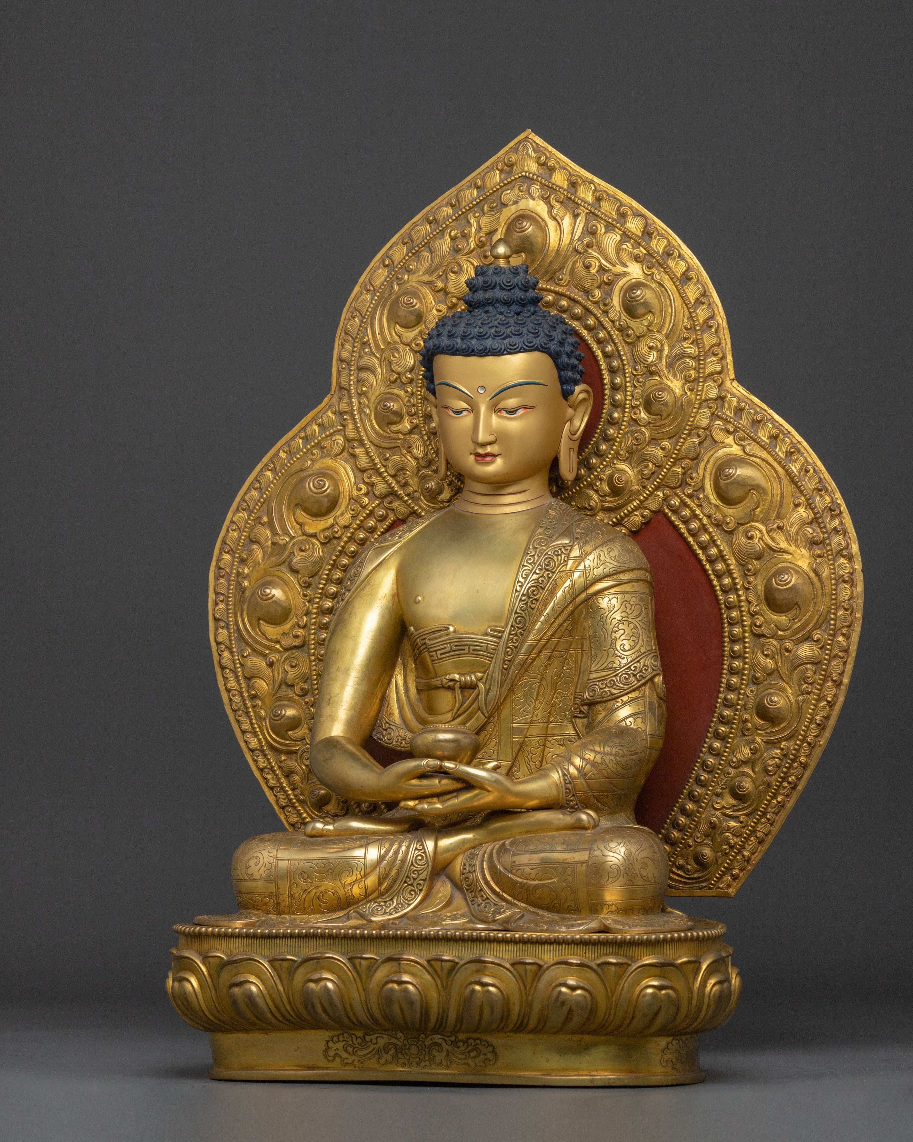 Amitabha Buddha Enlightened Figurine: Buddha of Infinite Light