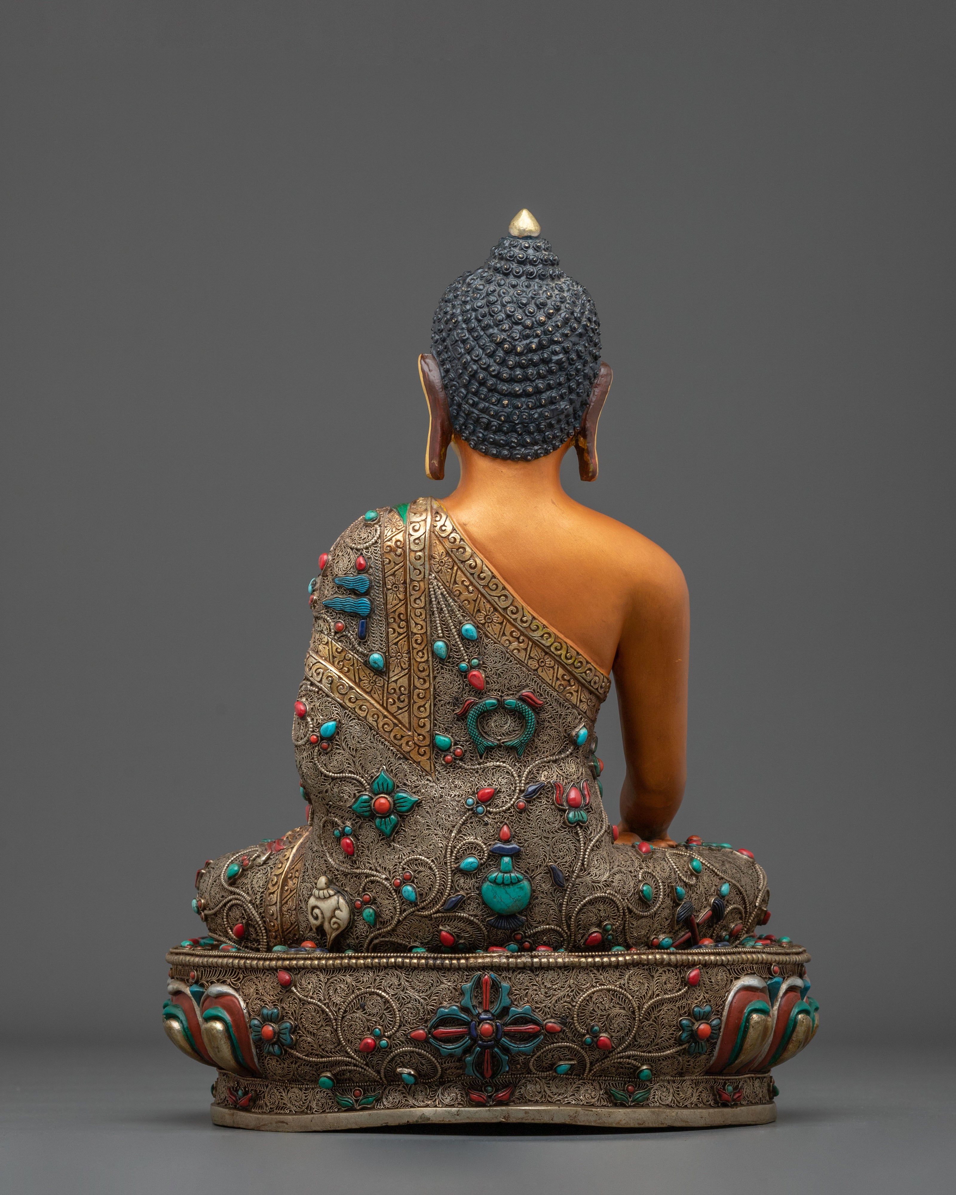 Shakyamuni Buddha Himalayan Statue | Exquisitely Gilded