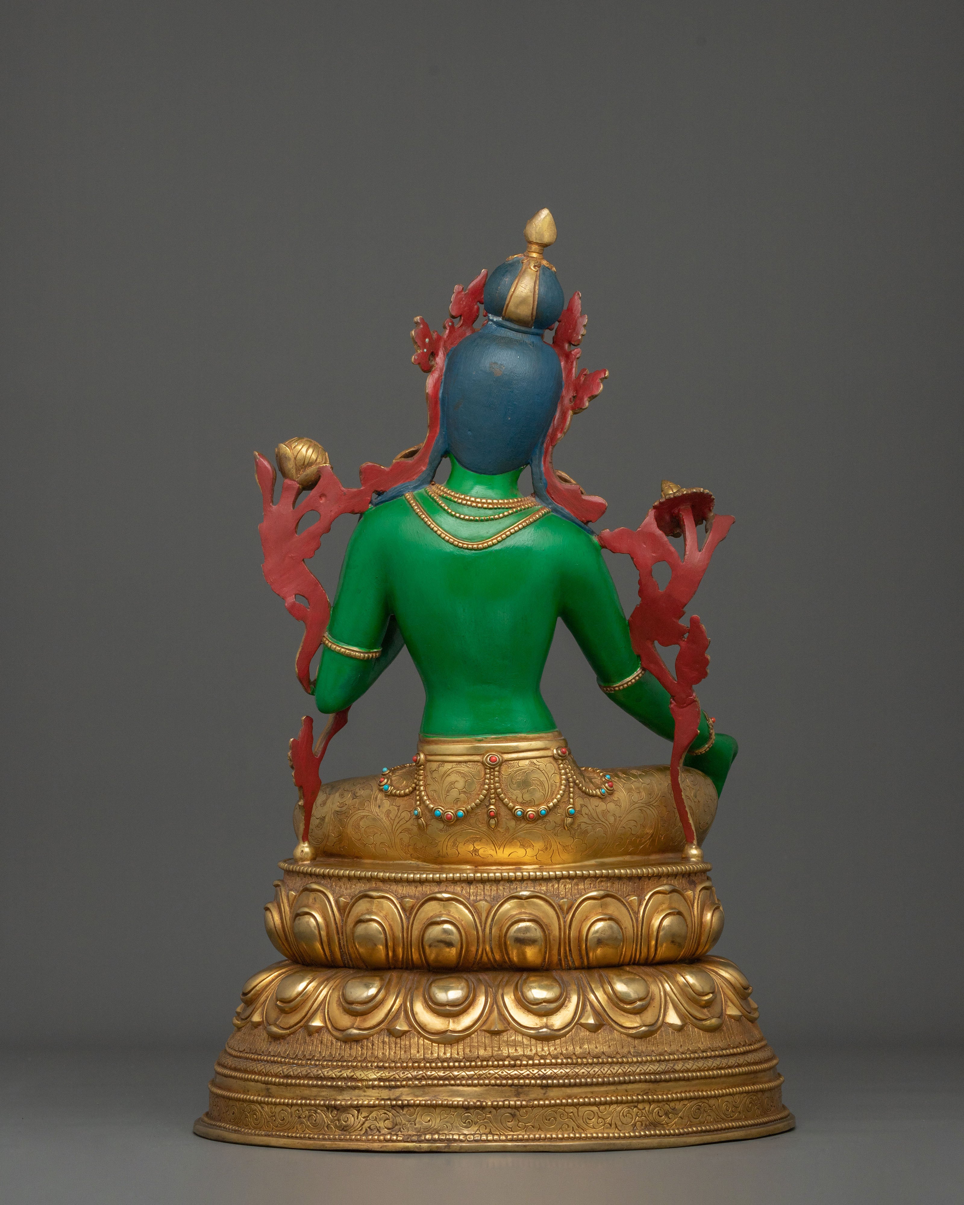 Tibetan Guardian Green Tara Statue | Buddhist Protector