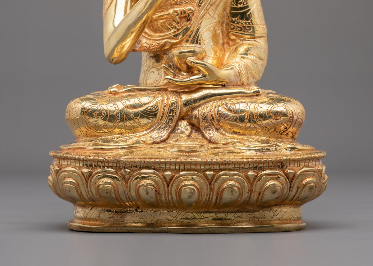 Amogasiddhi Buddha | 24K Gold Gilded Copper Statue