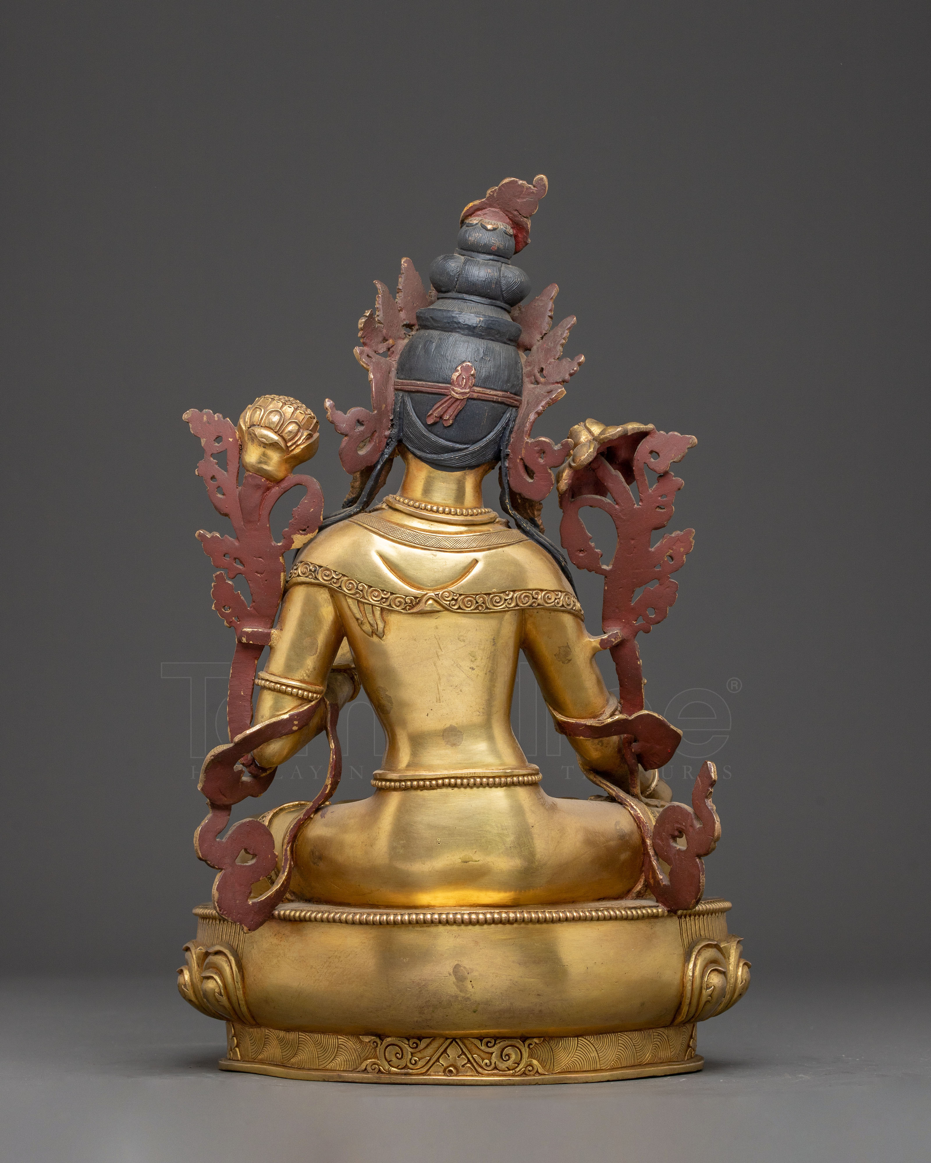 Handcrafted White Tara Statue: Peaceful Bodhisattva Deity of Longevity