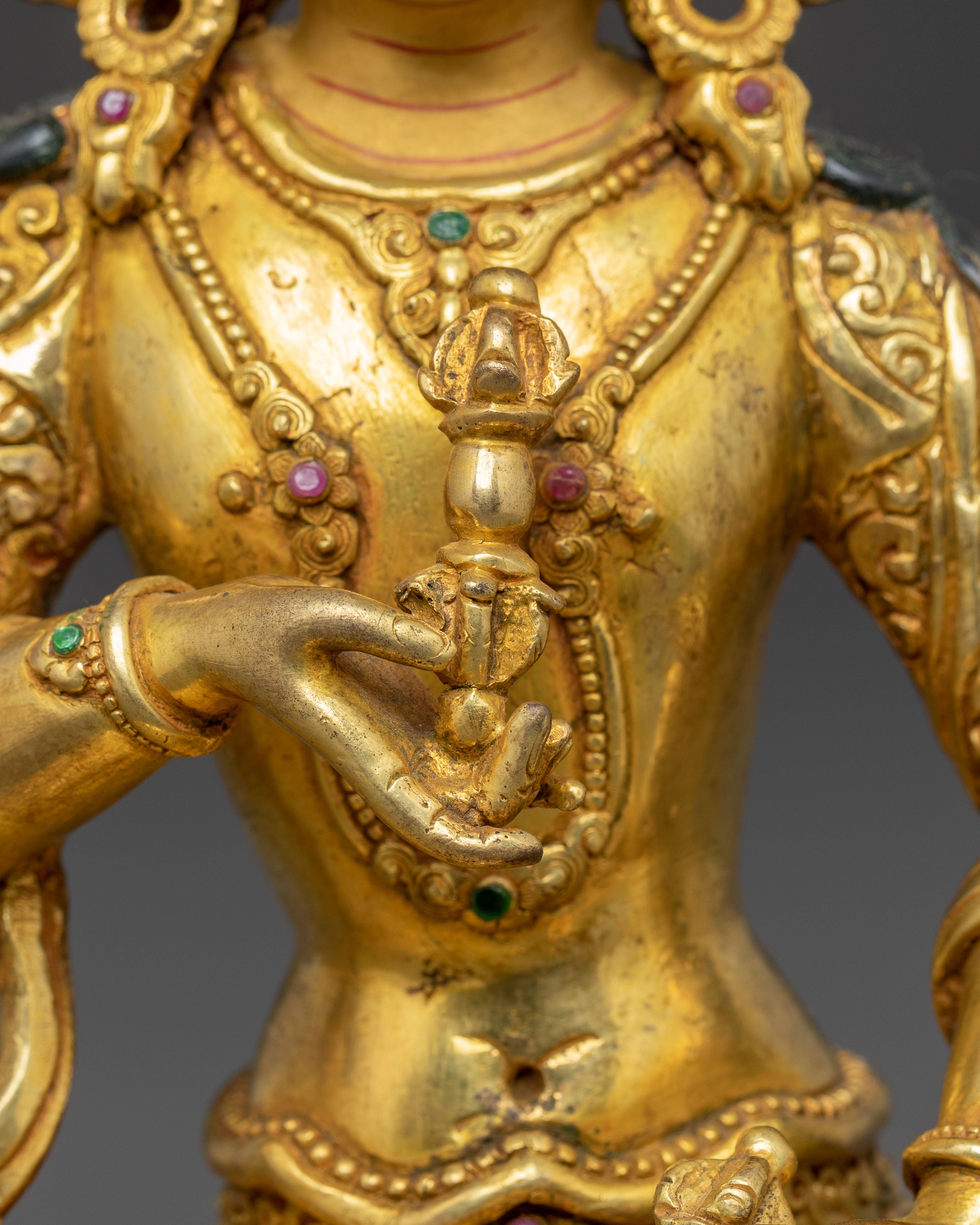 Handcrafted Golden Vajrasattva Statue of Purification | Deity of Inner Clarity