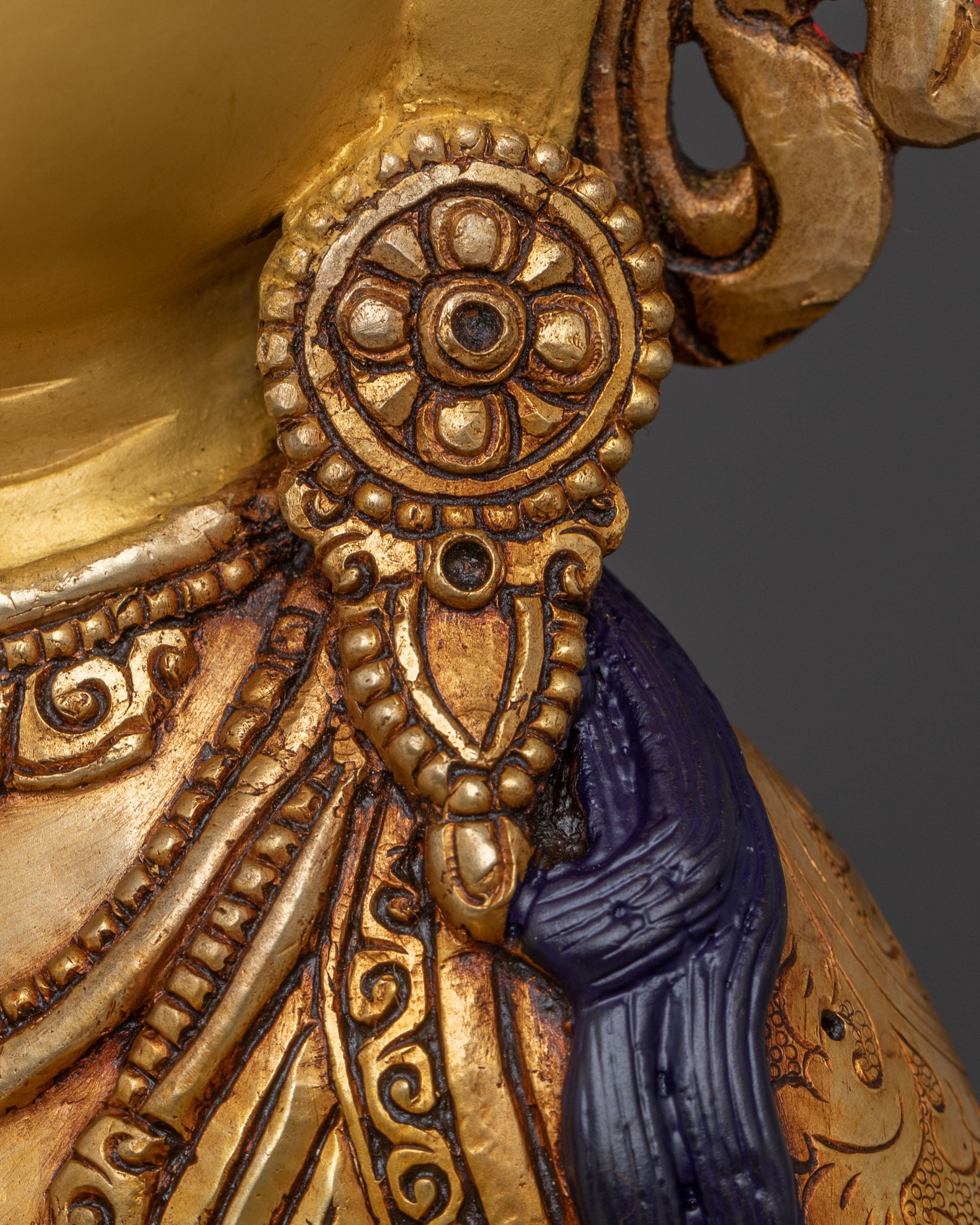 Exquisite Gold Gilded Purification and Healing Statue of Vajrasattva