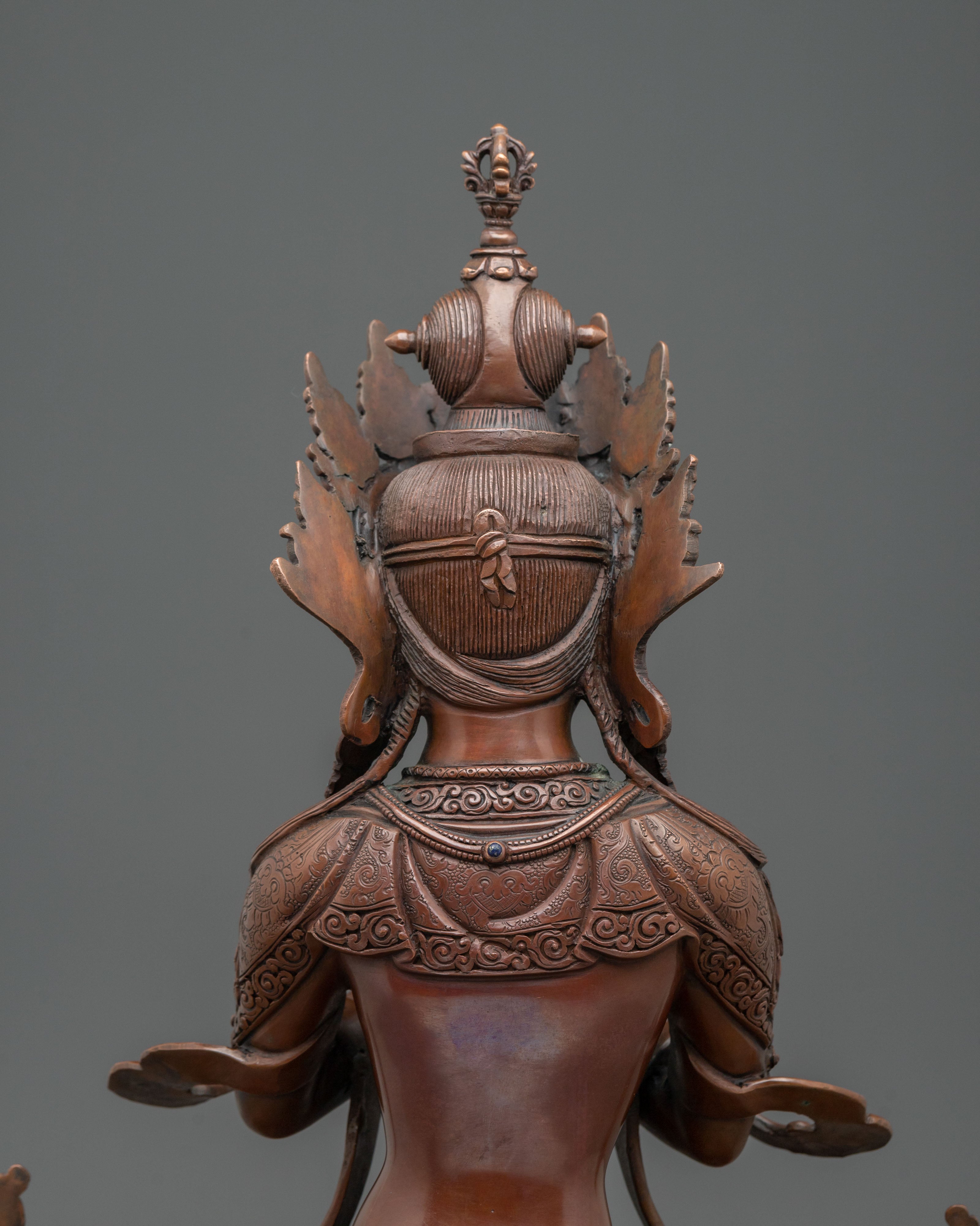 Sacred Vajradhara Sculpture: Primordial Buddha of Tantric Wisdom