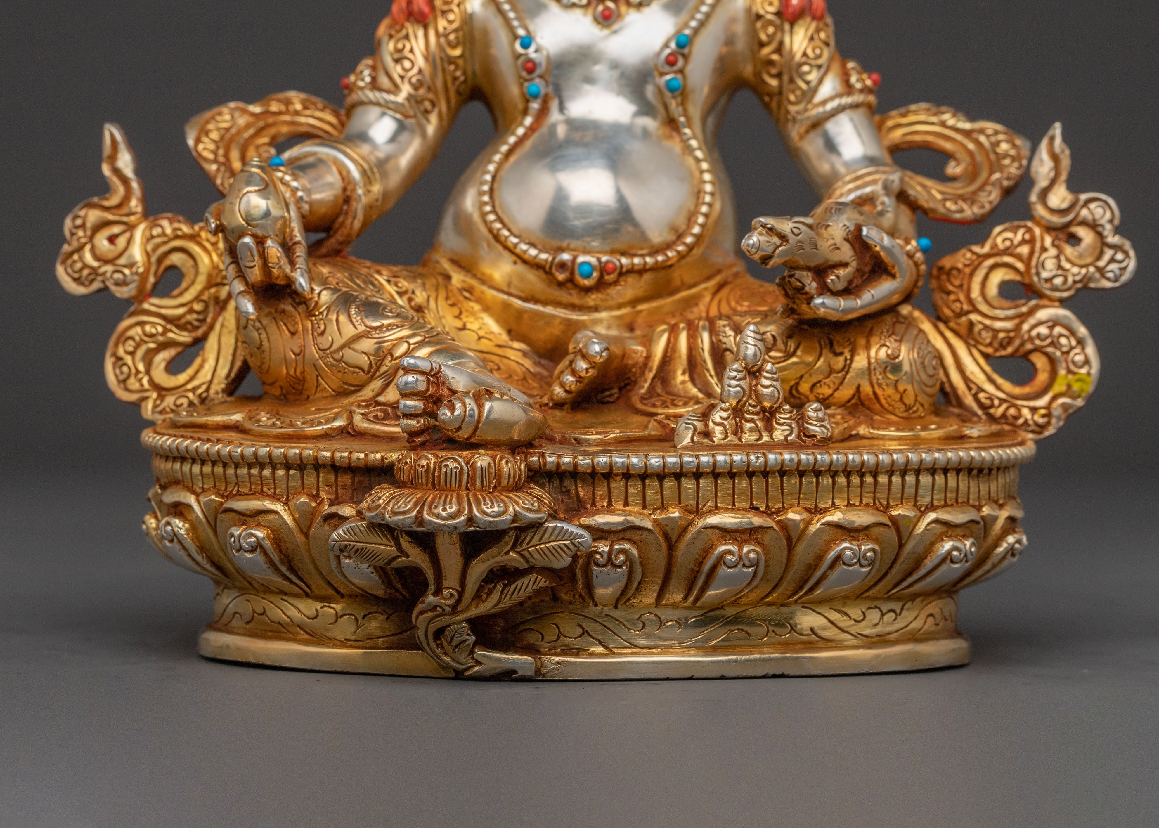 Prosperity Icon Dzambhala Statue | Handcrafted Gold Gilded Statue