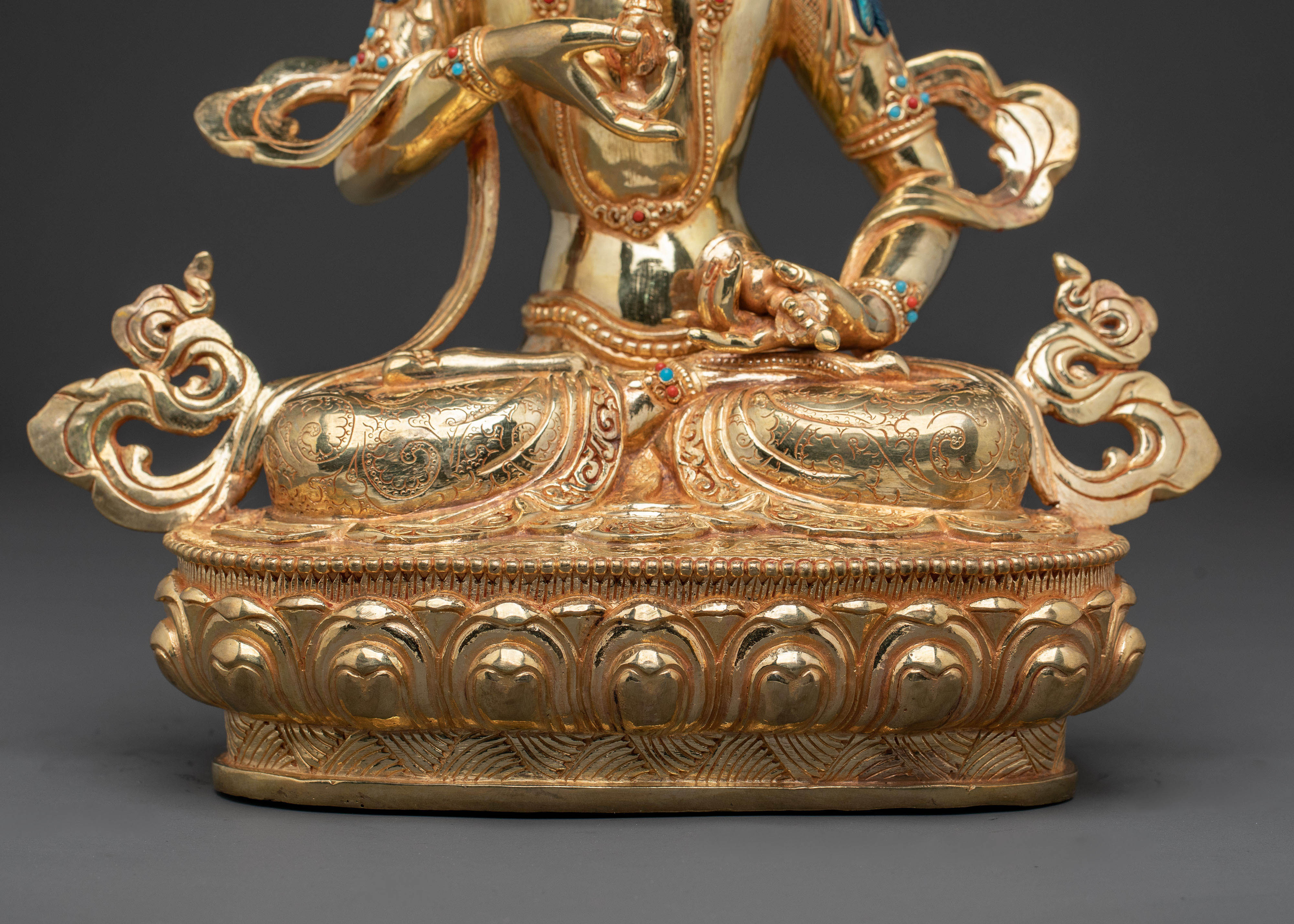 Vajrasattva Buddha | 24k Gold Gilded Figure