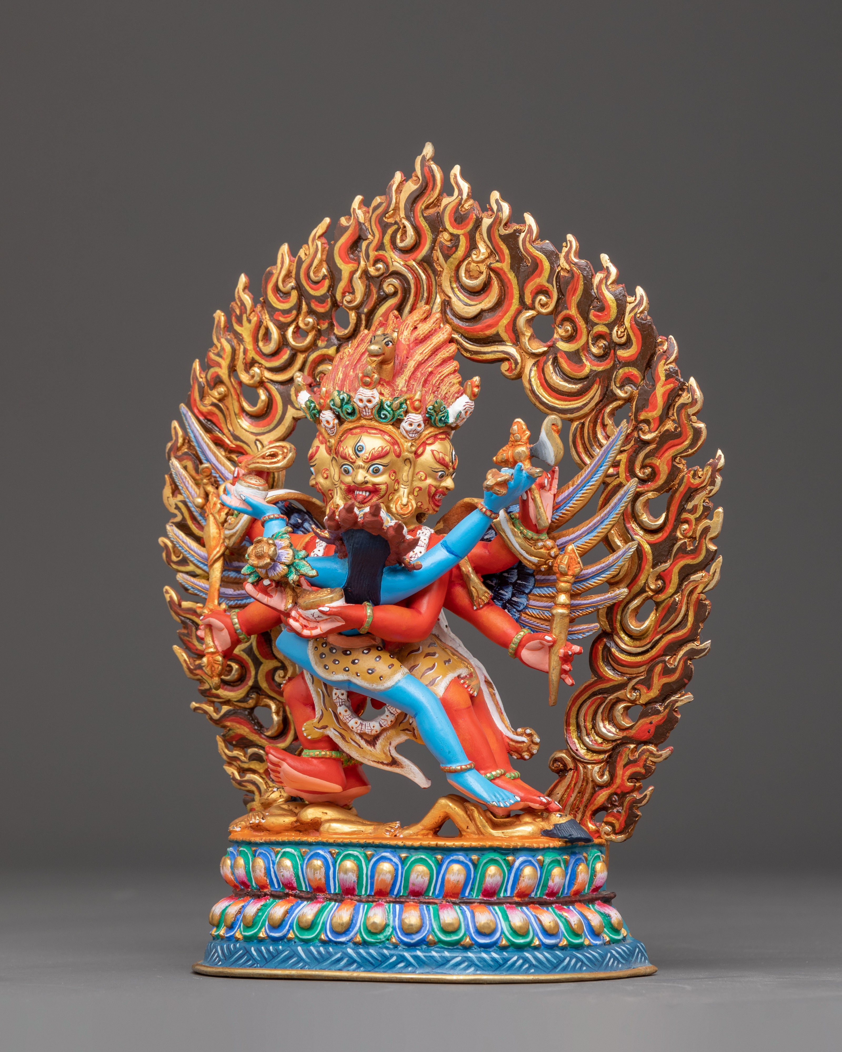 Powerful Yidam Protector Hevajra Statue | Vajrayana Tantric Icon