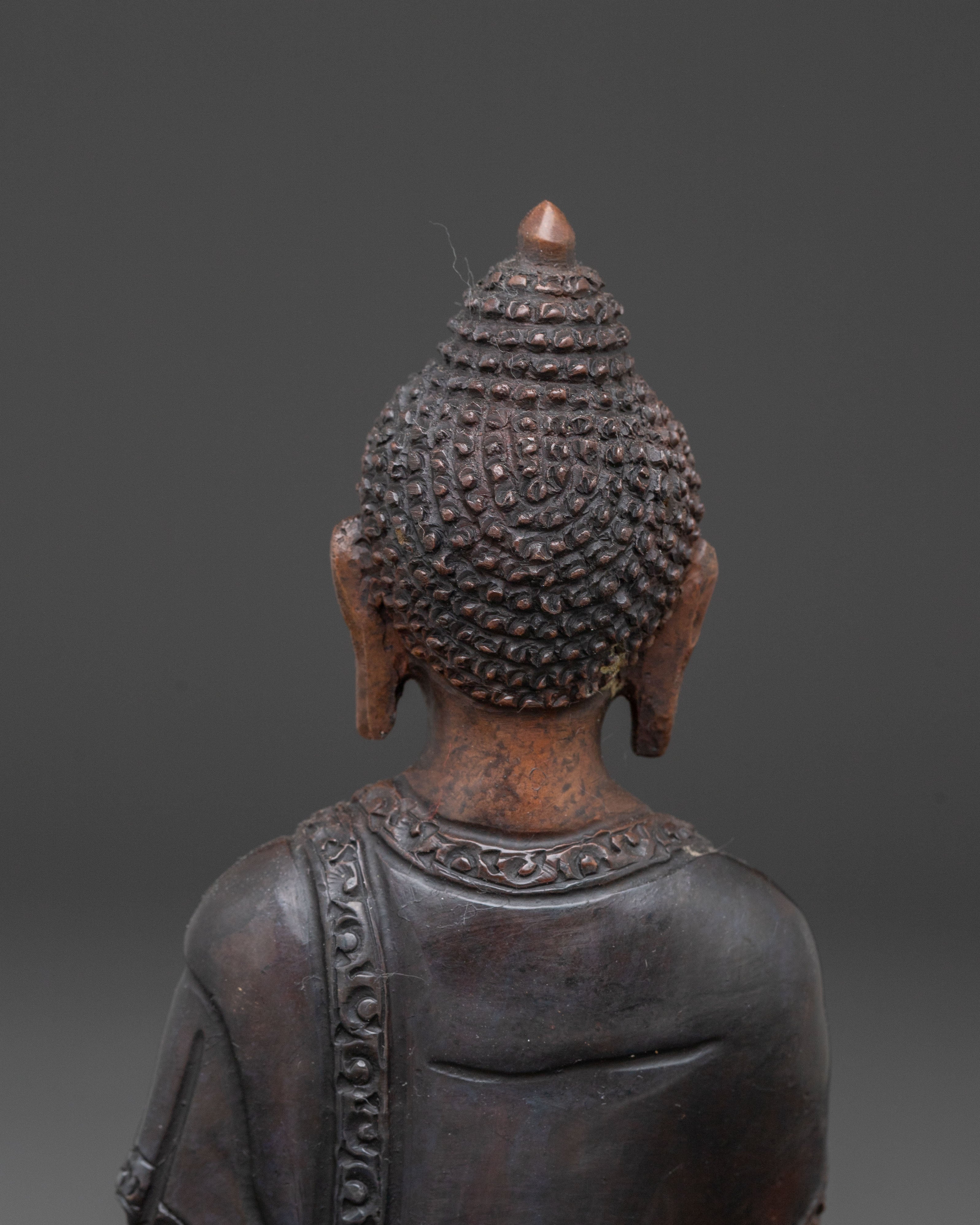 Handmade Amogasiddhi Oxidized Copper Statue | Protector Buddha
