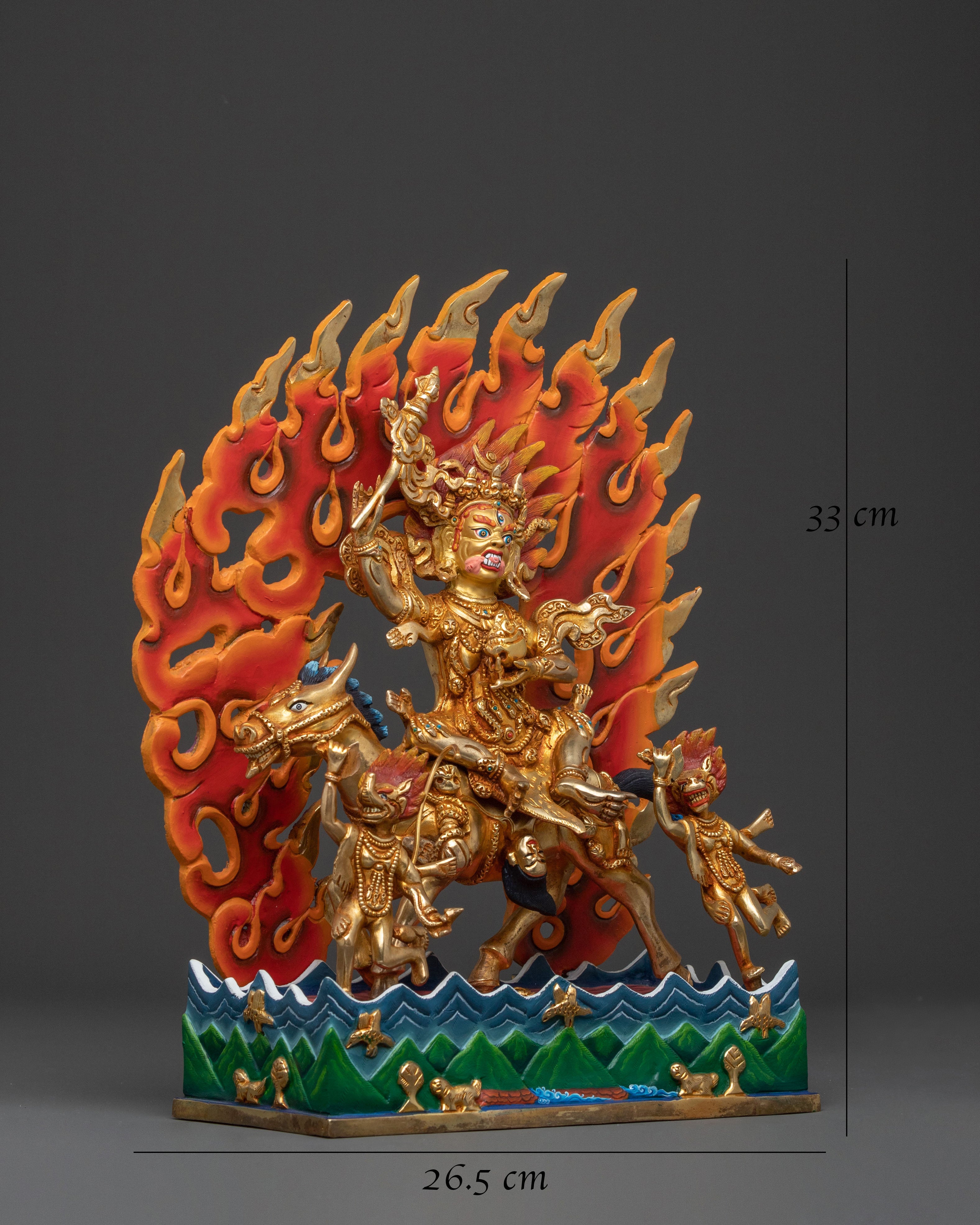 Handcrafted Palden Lhamo Sacred Guardian Statue