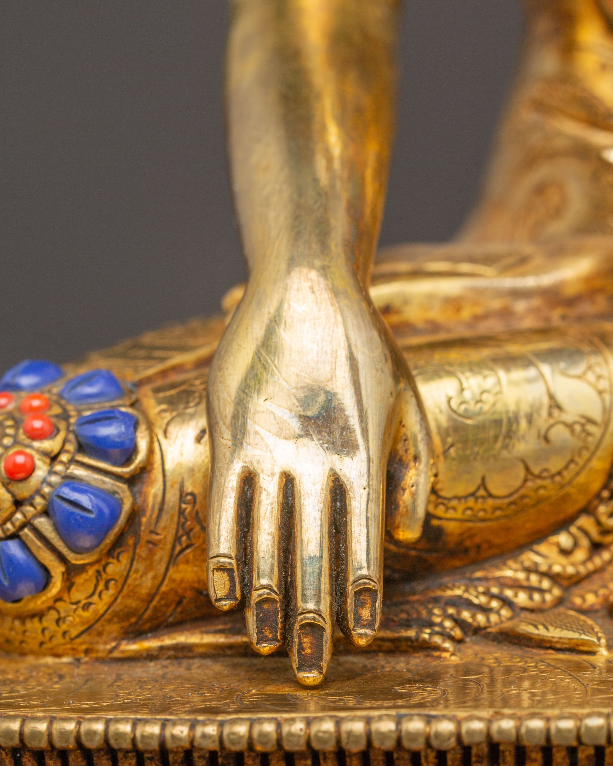 Handmade Golden Historical Shakyamuni Buddha Statue