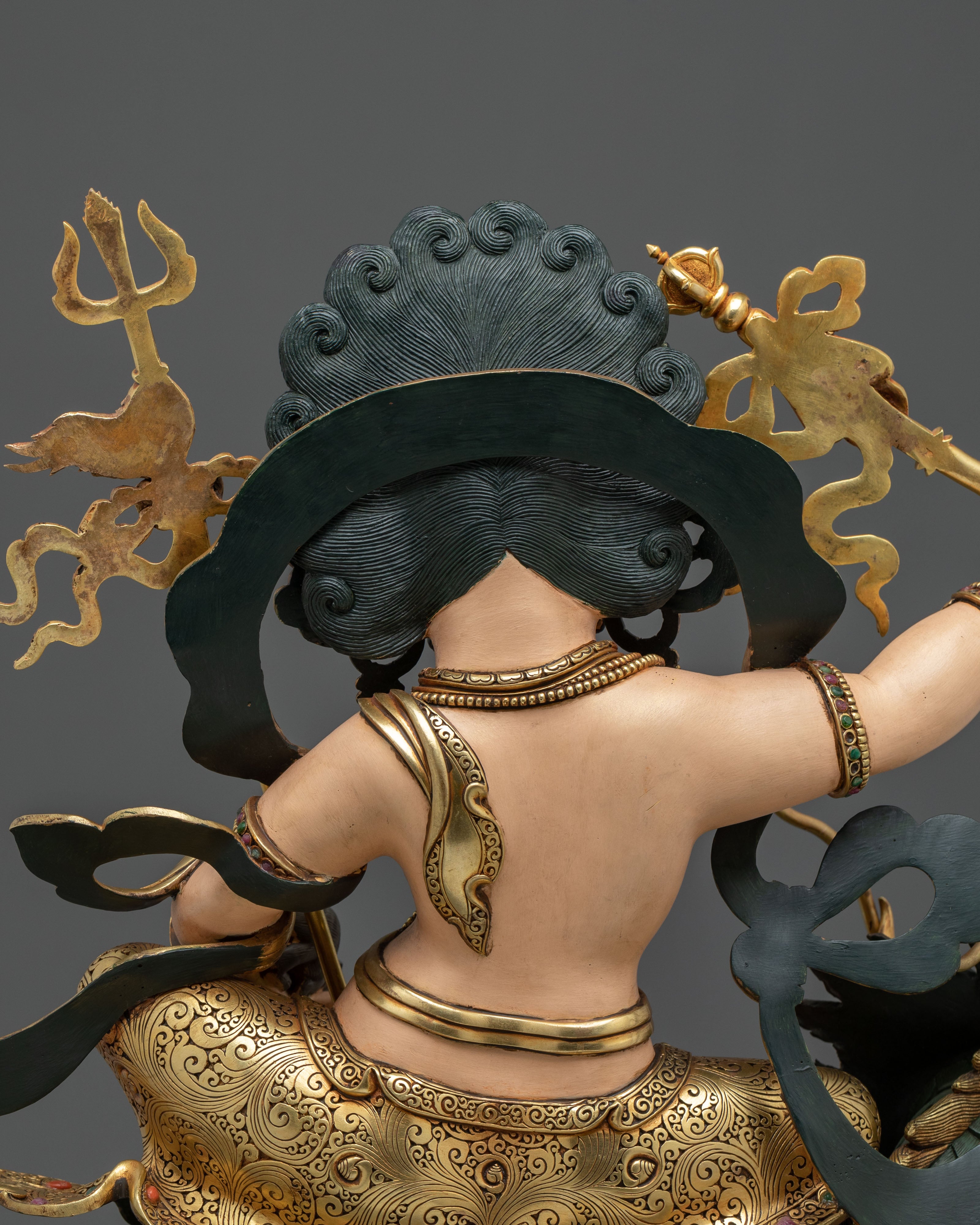 White Dzambhala Statue | Handcrafted Sacred Copper Figurine