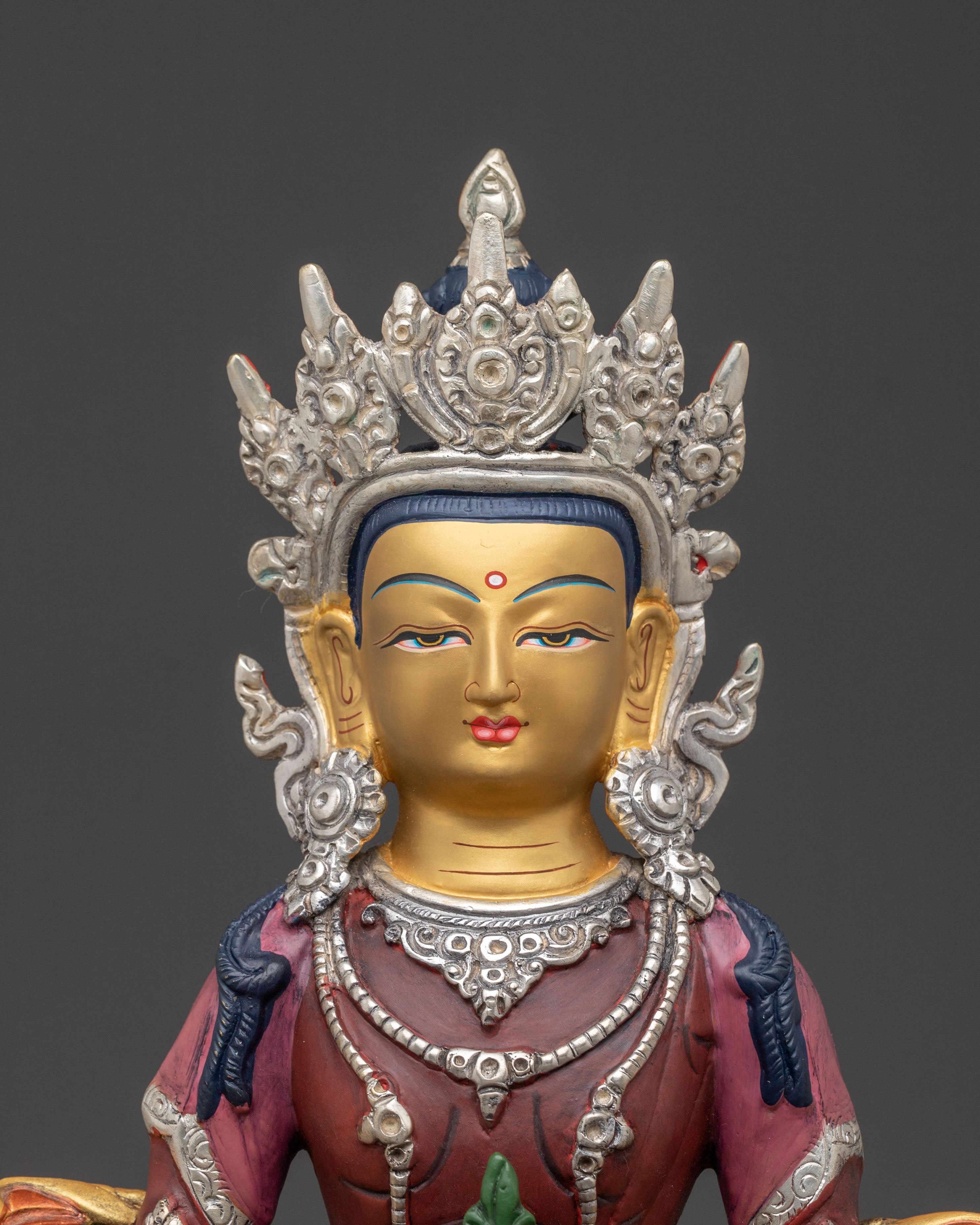 Amitayus Sacred Longevity Statue – Gilded Copper Masterpiece