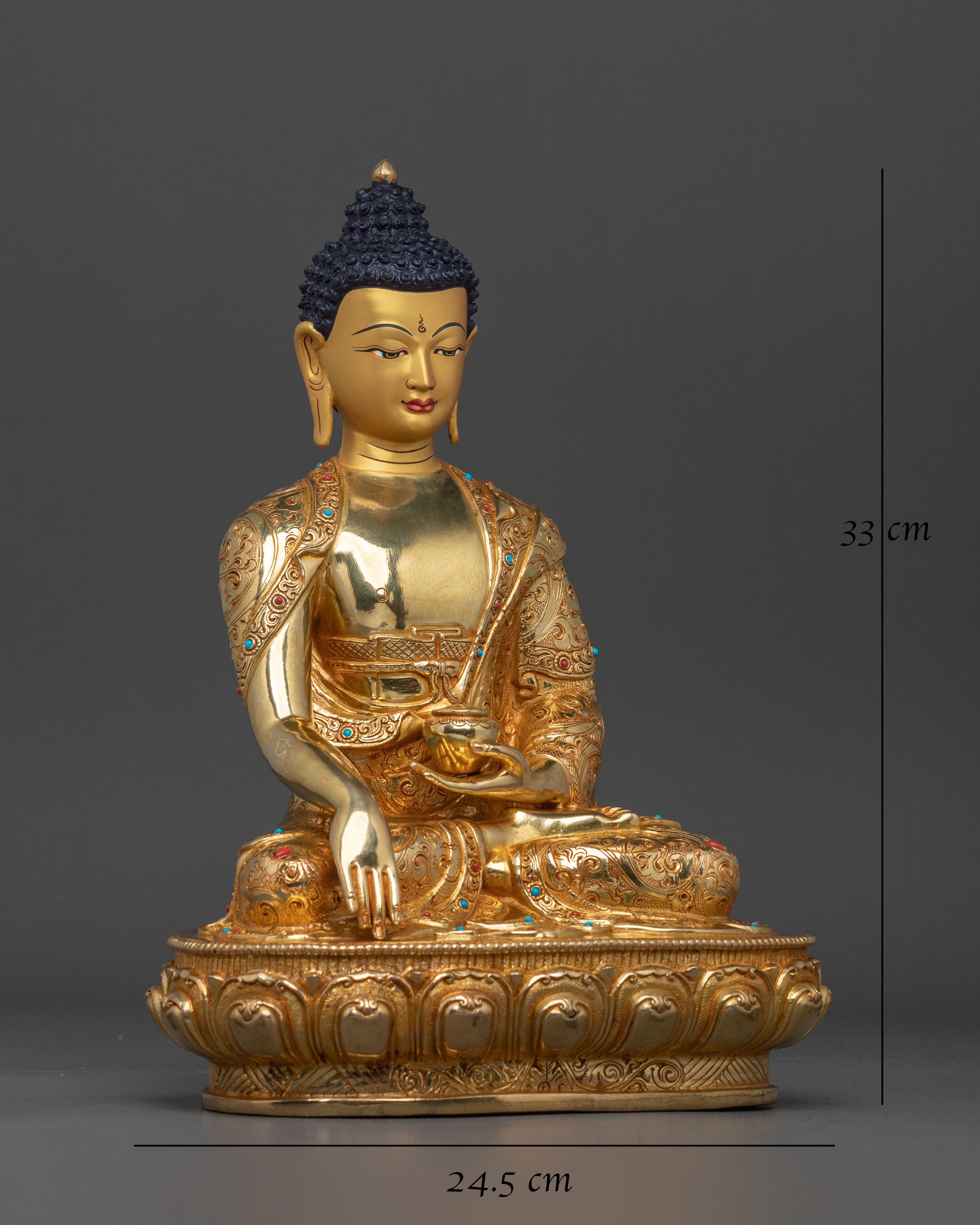 A Traditional Tibetan Shakyamuni Buddha Statue