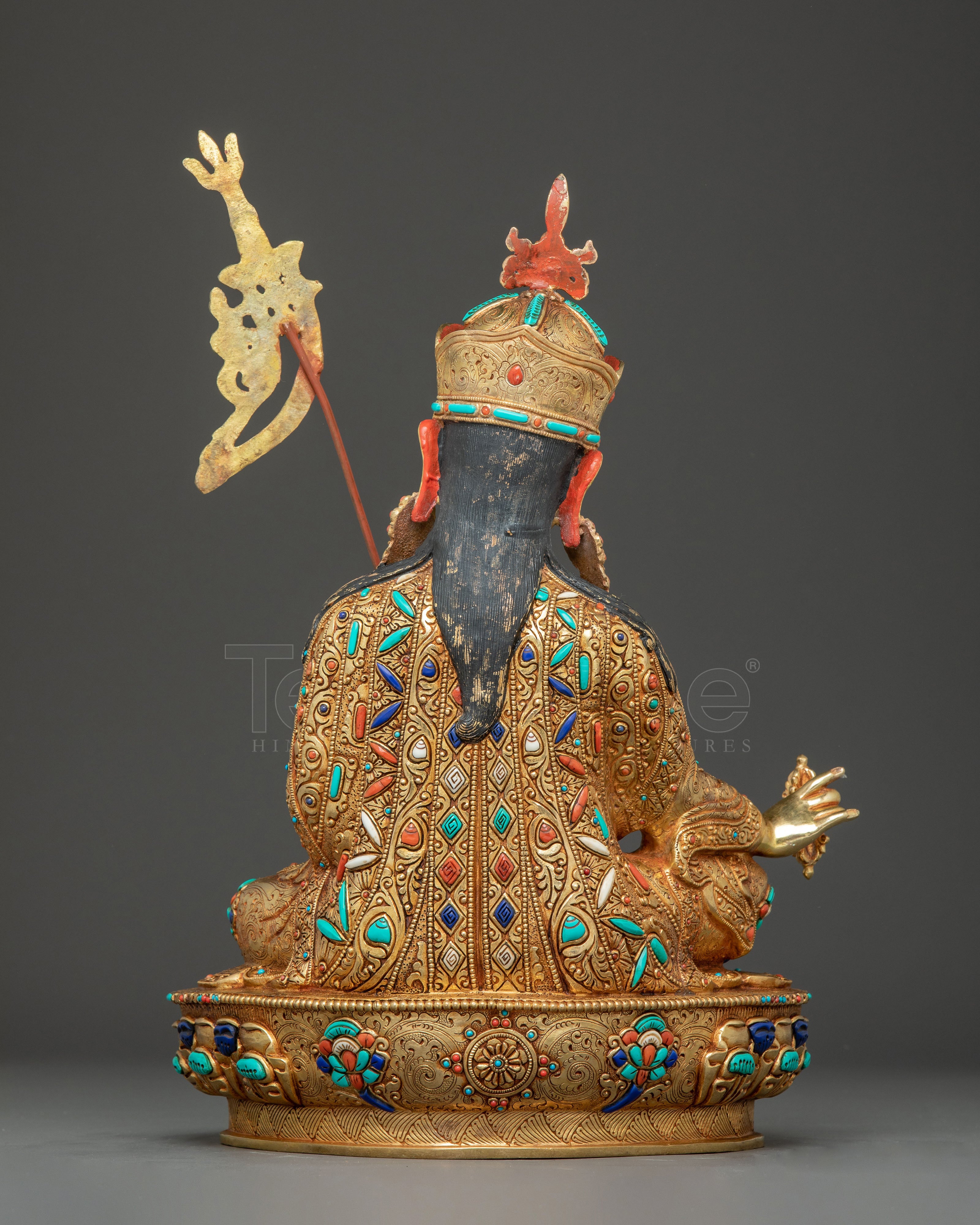 Lotus-Born Golden Statue of Guru Rinpoche | The Tantric Master