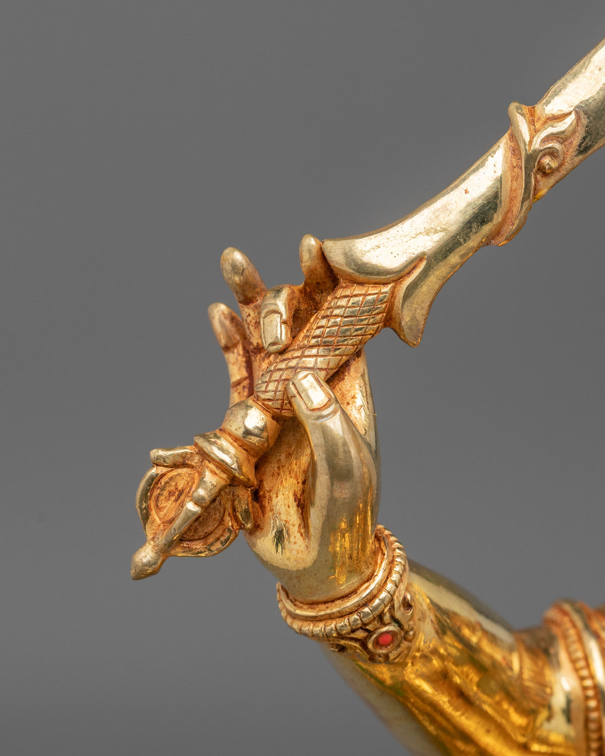 Simhanada Manjushri Sacred Buddhist Figurine | Home Decor
