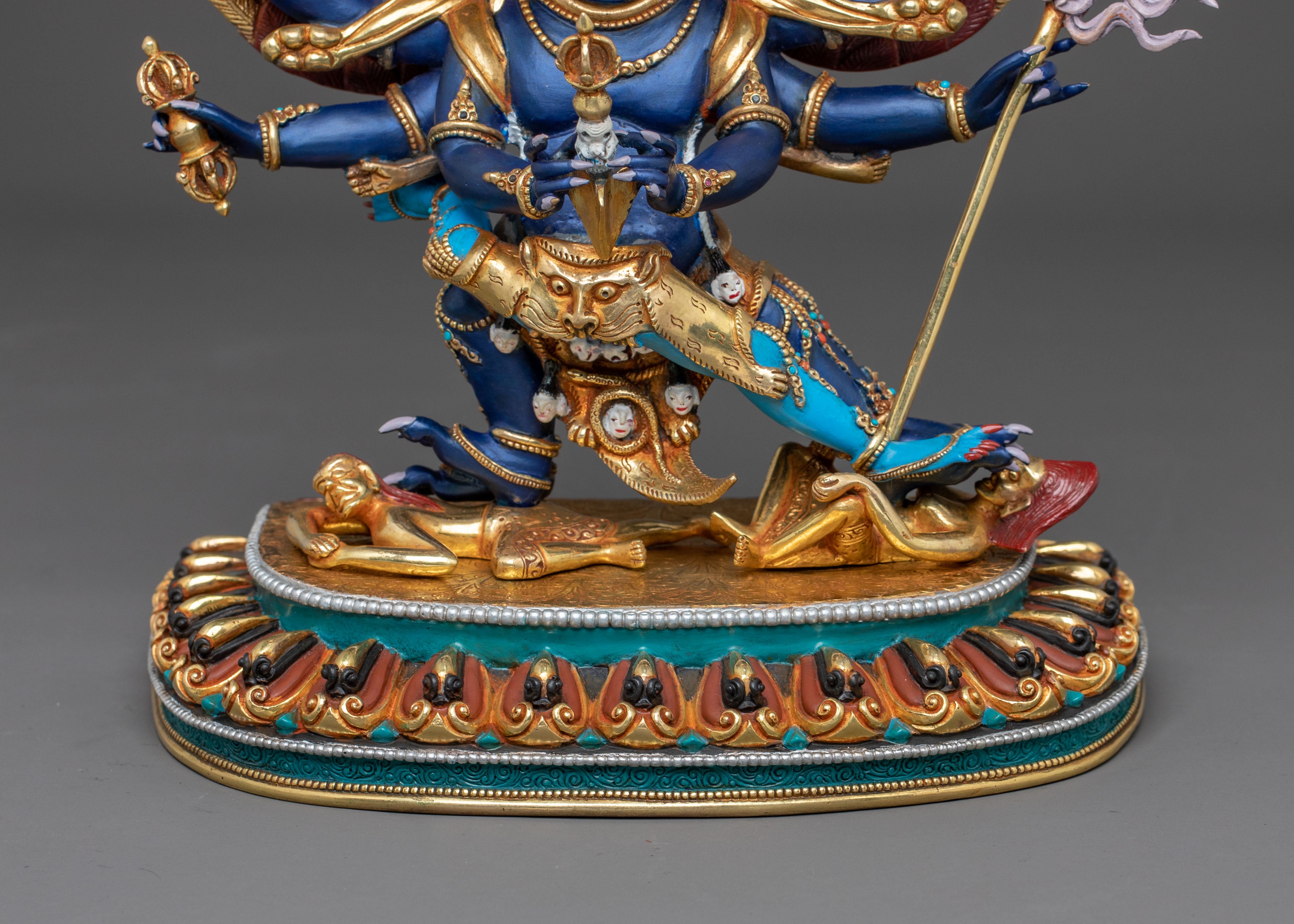 Vajrakilaya Wrathful Deity Sculpture | Buddhist Altar Decor