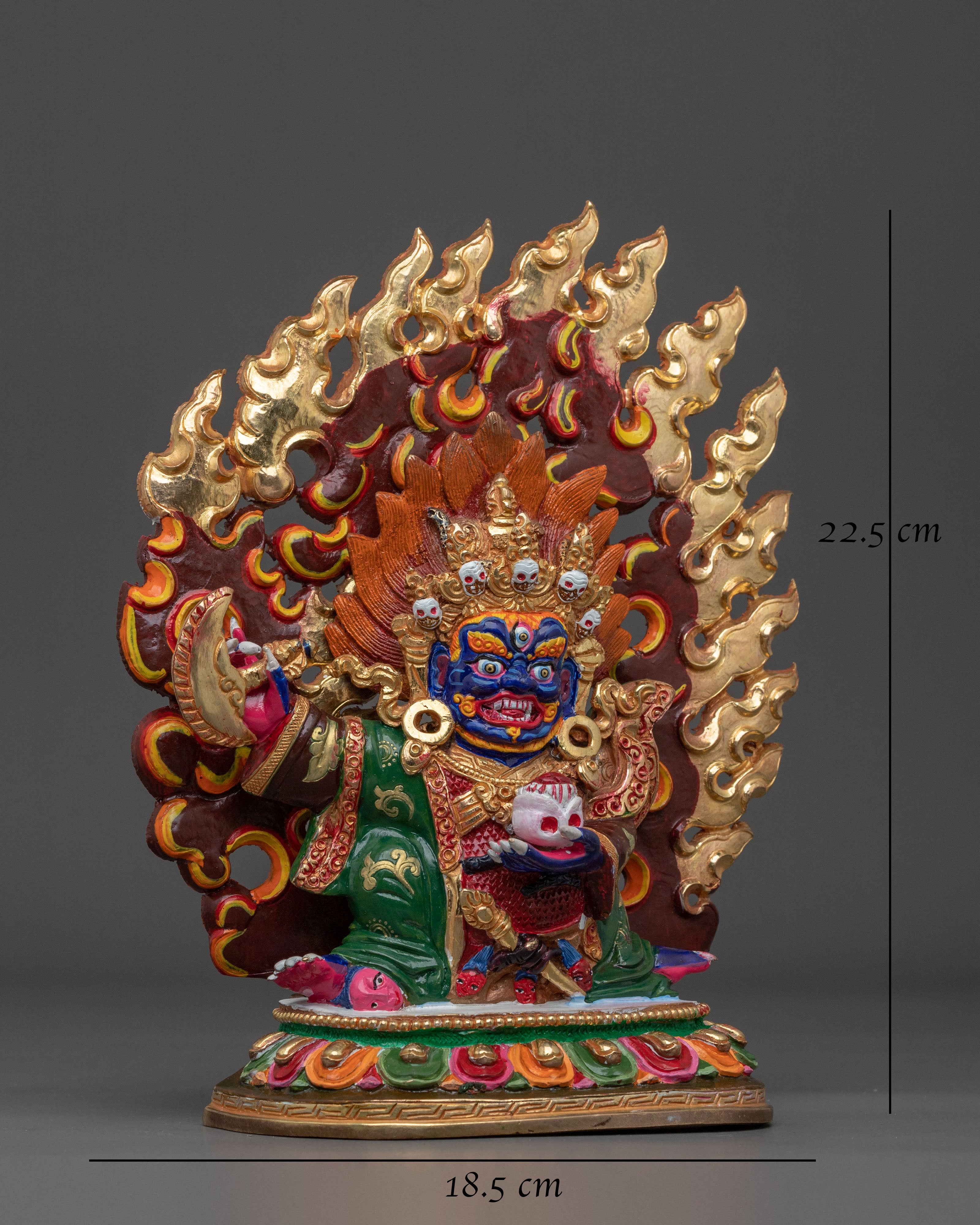 Traditional Mahakala Bernakchen Sculpture | Wrathful Dharma Protector