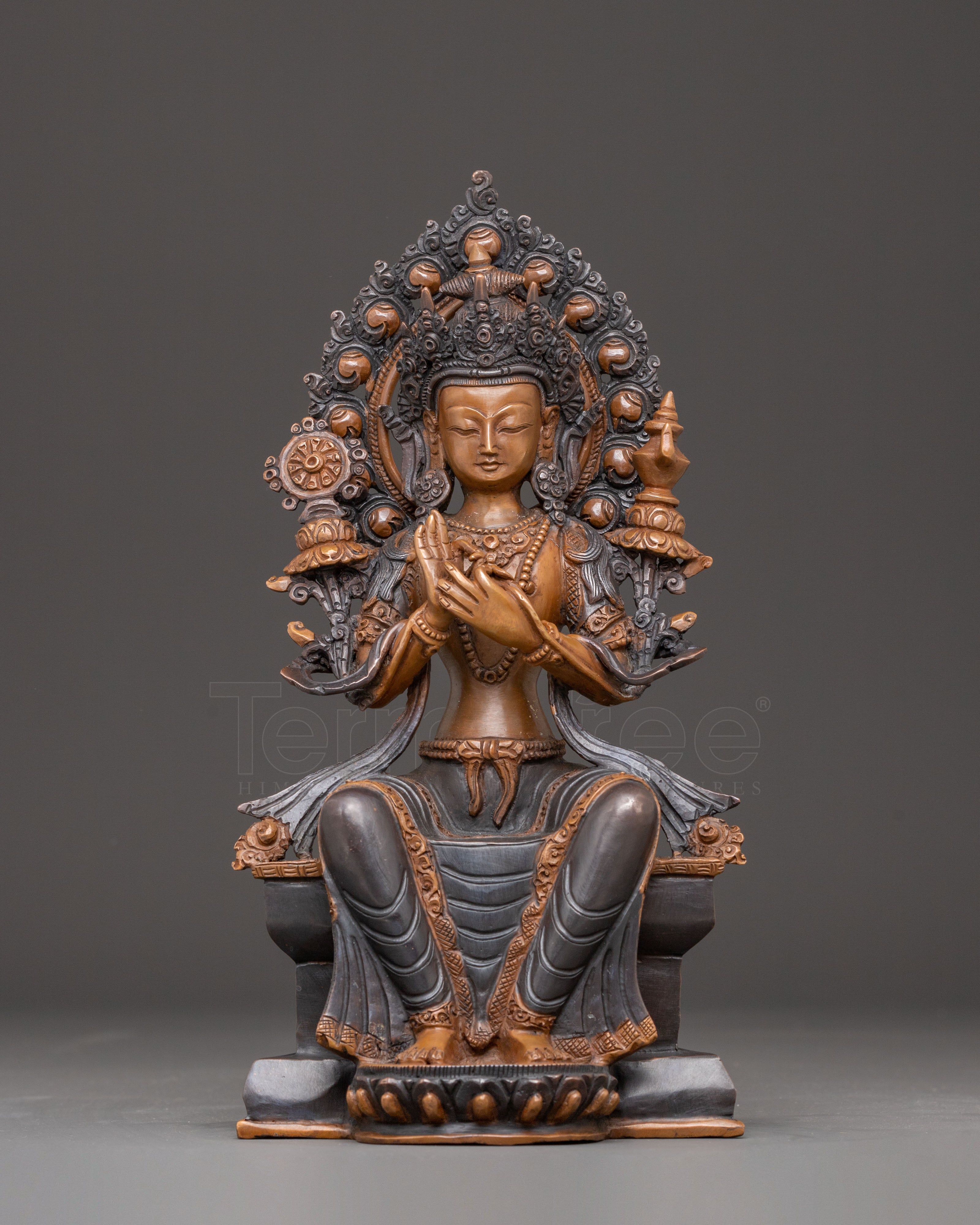 Handmade Maitreya Buddha Oxidized Statue