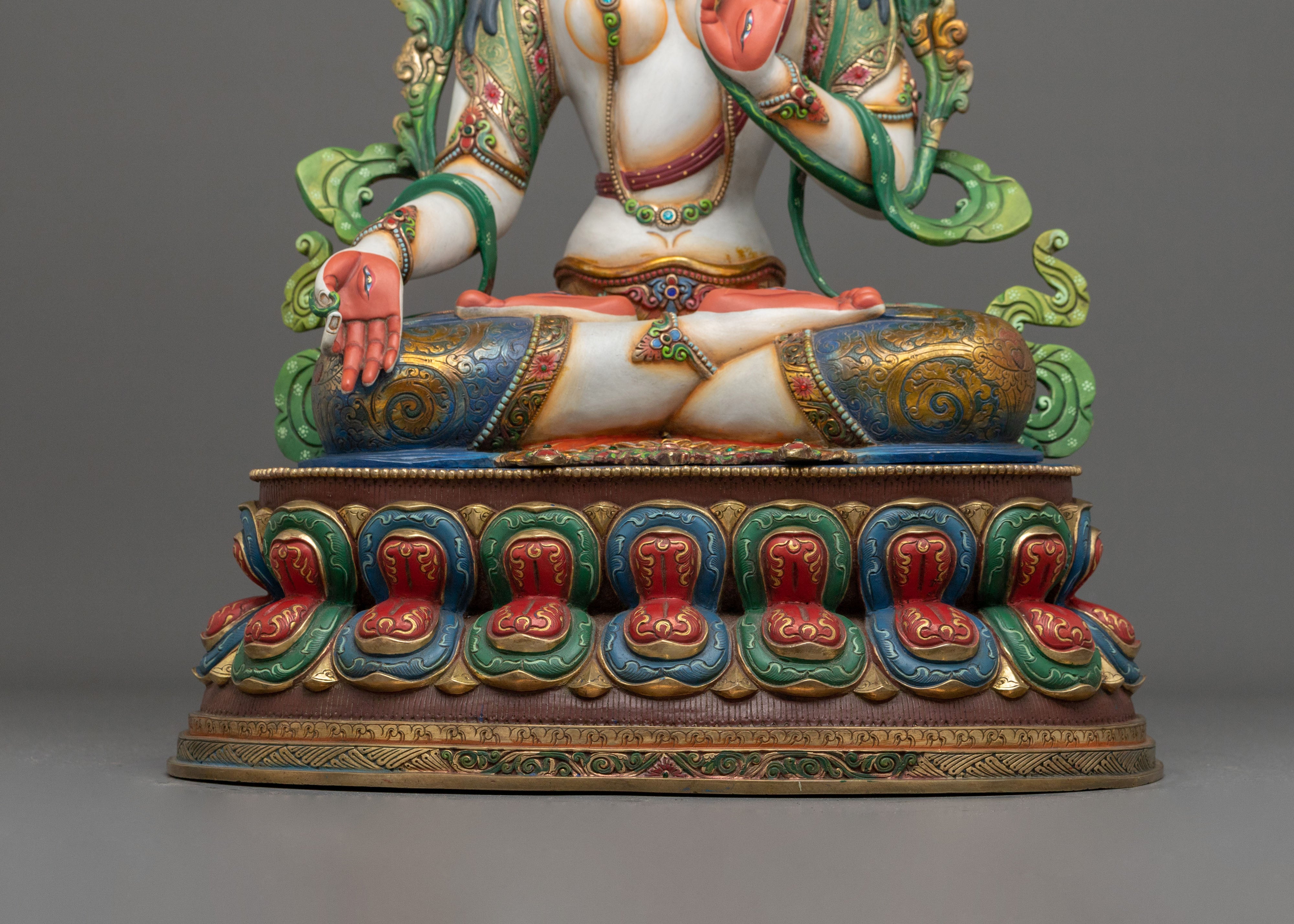 White Tara Compassion Goddess Sculpture | Buddhist Decor