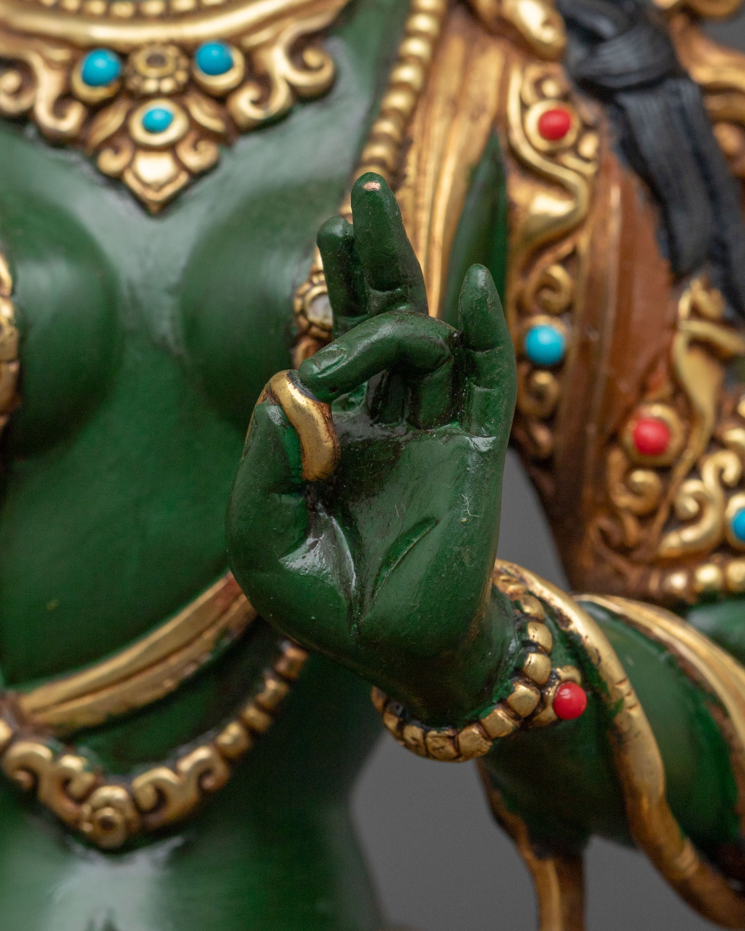 Tibetan Goddess Green Tara Statue | Home Decor