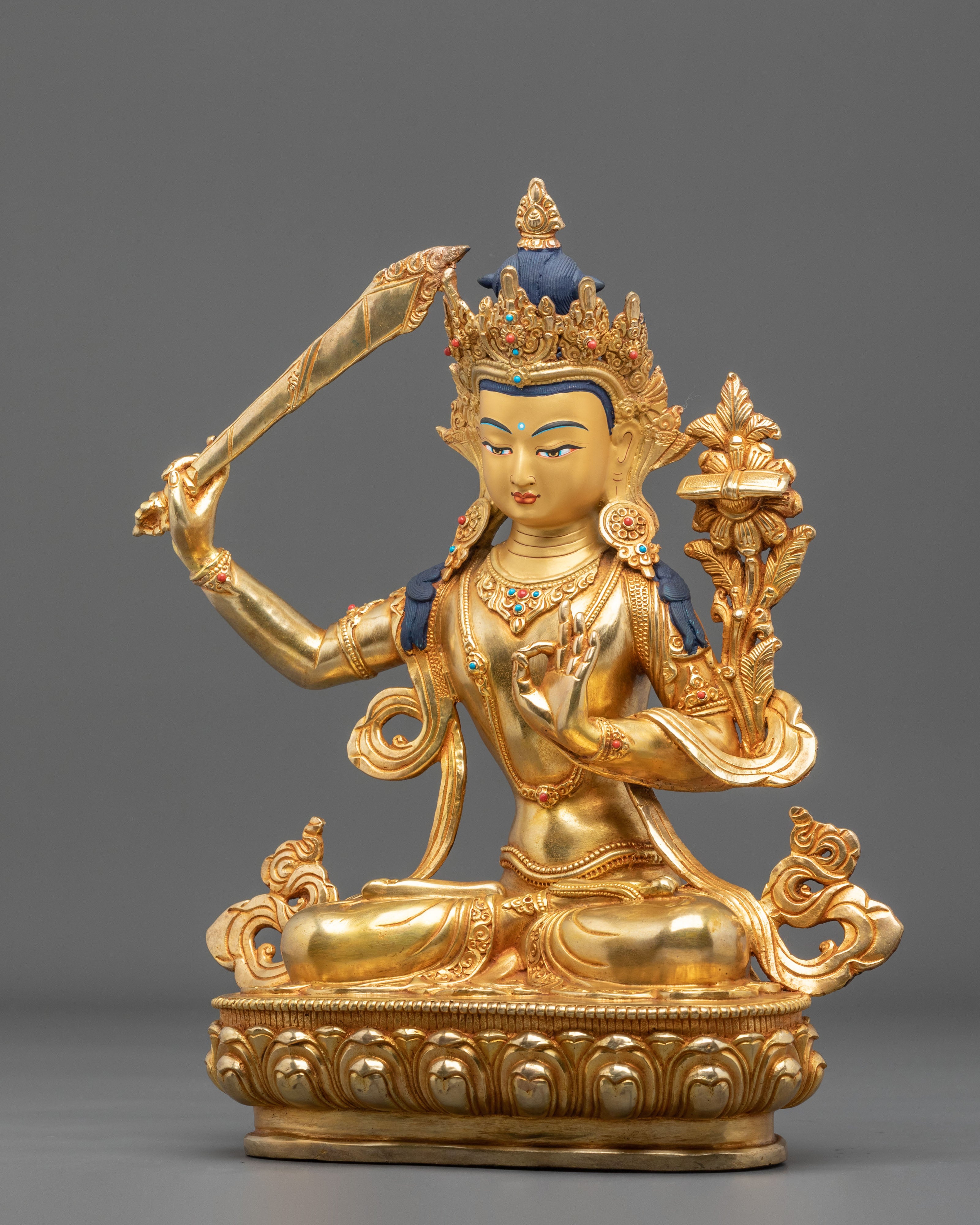 Manjughoṣa Statue of Wisdom | Made in Nepal