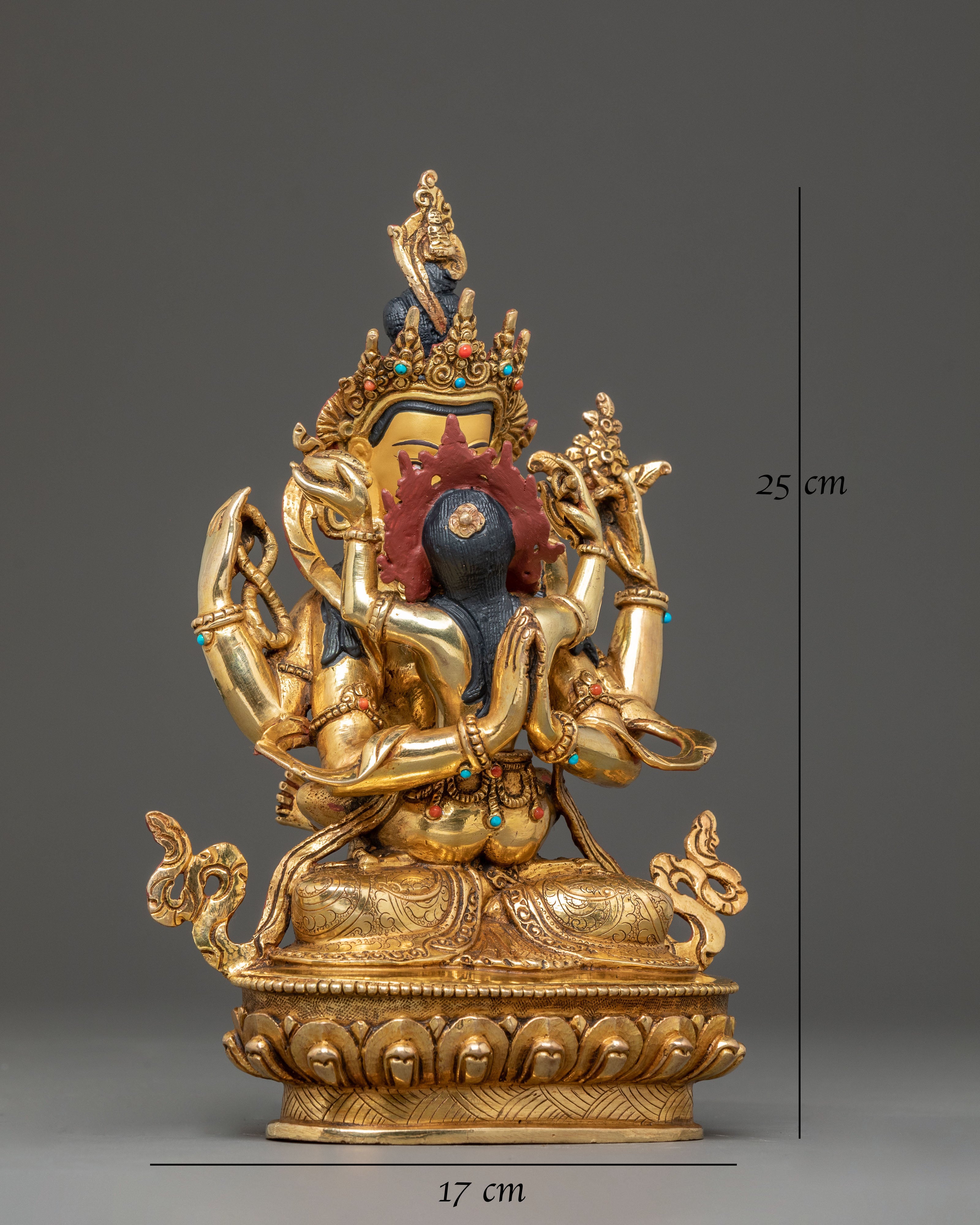 Handmade Avalokiteshvara Golden Statue 