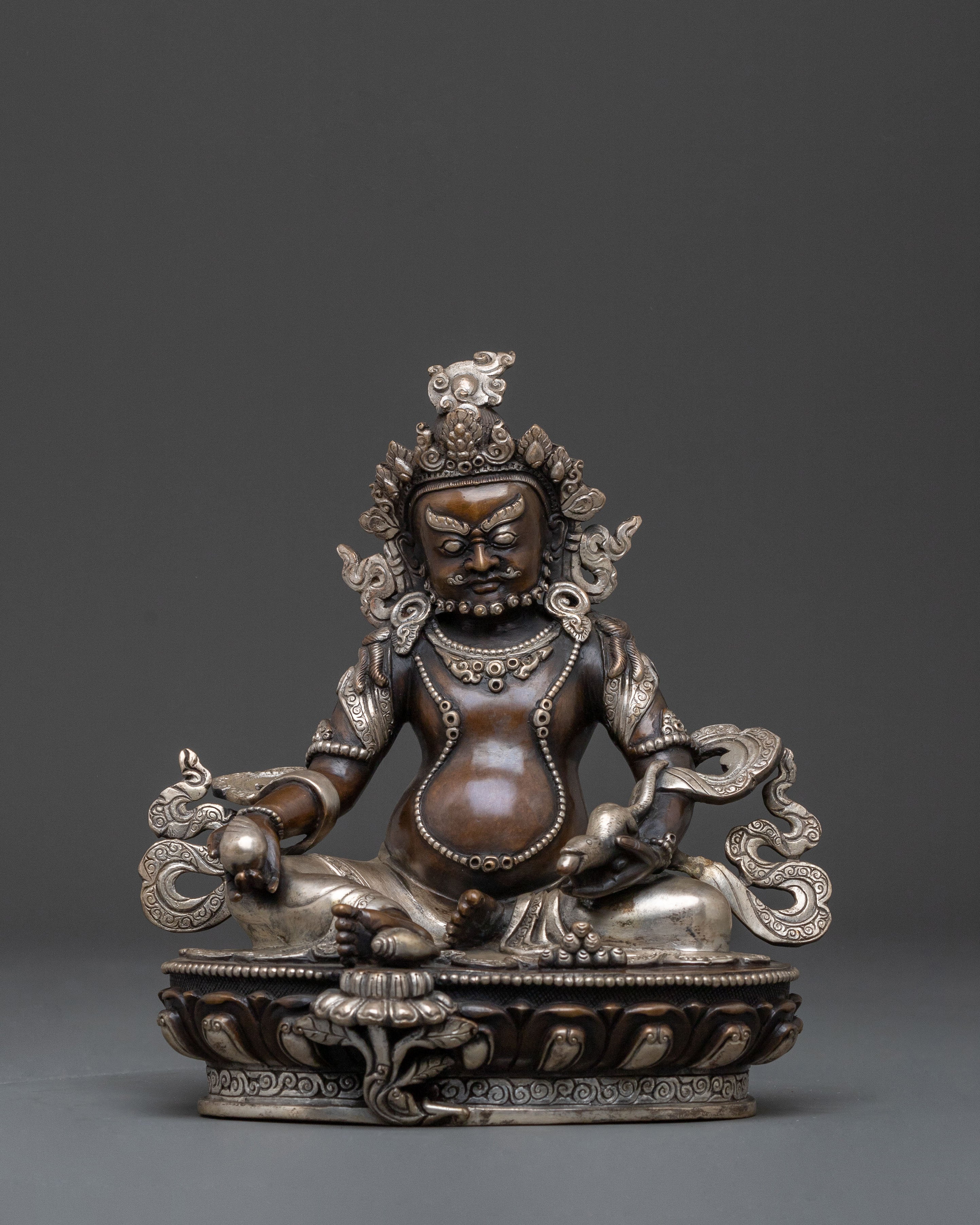 Primary Deity of Wealth Dzambhala Statue | Tibetan Buddhist Prosperity