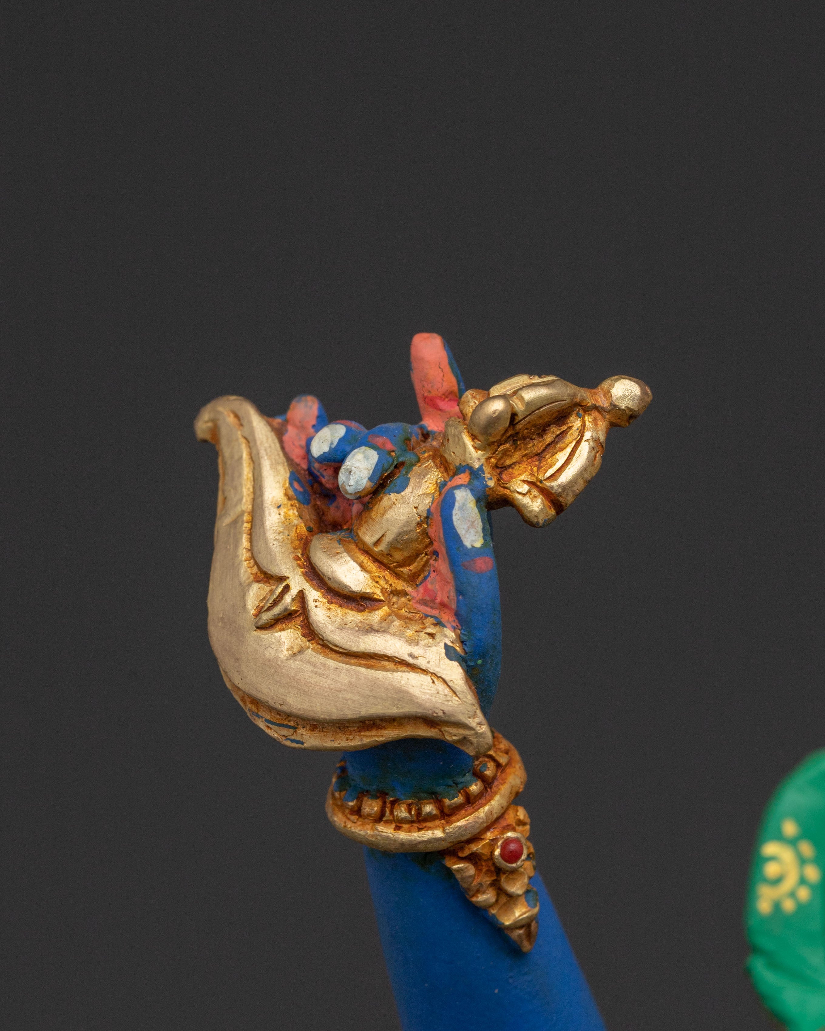 24K Gold Gilded Shima Mukha Statue | Radiant Wisdom