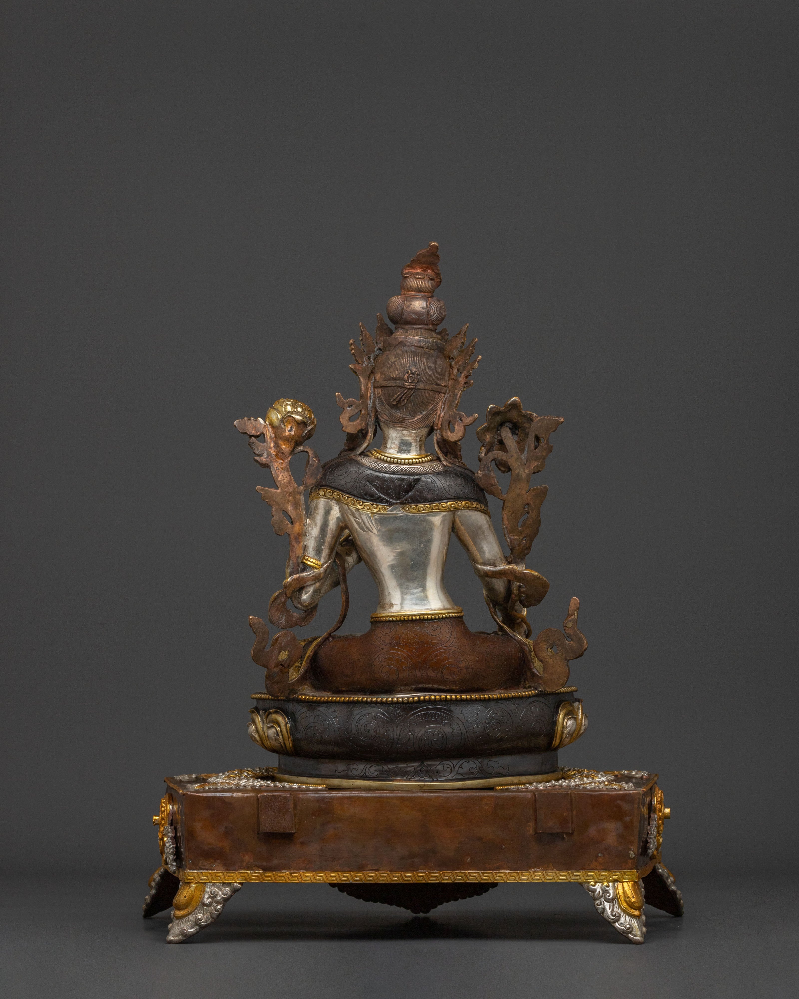 Green Tara Silver Plated Statue | Goddess of Compassion