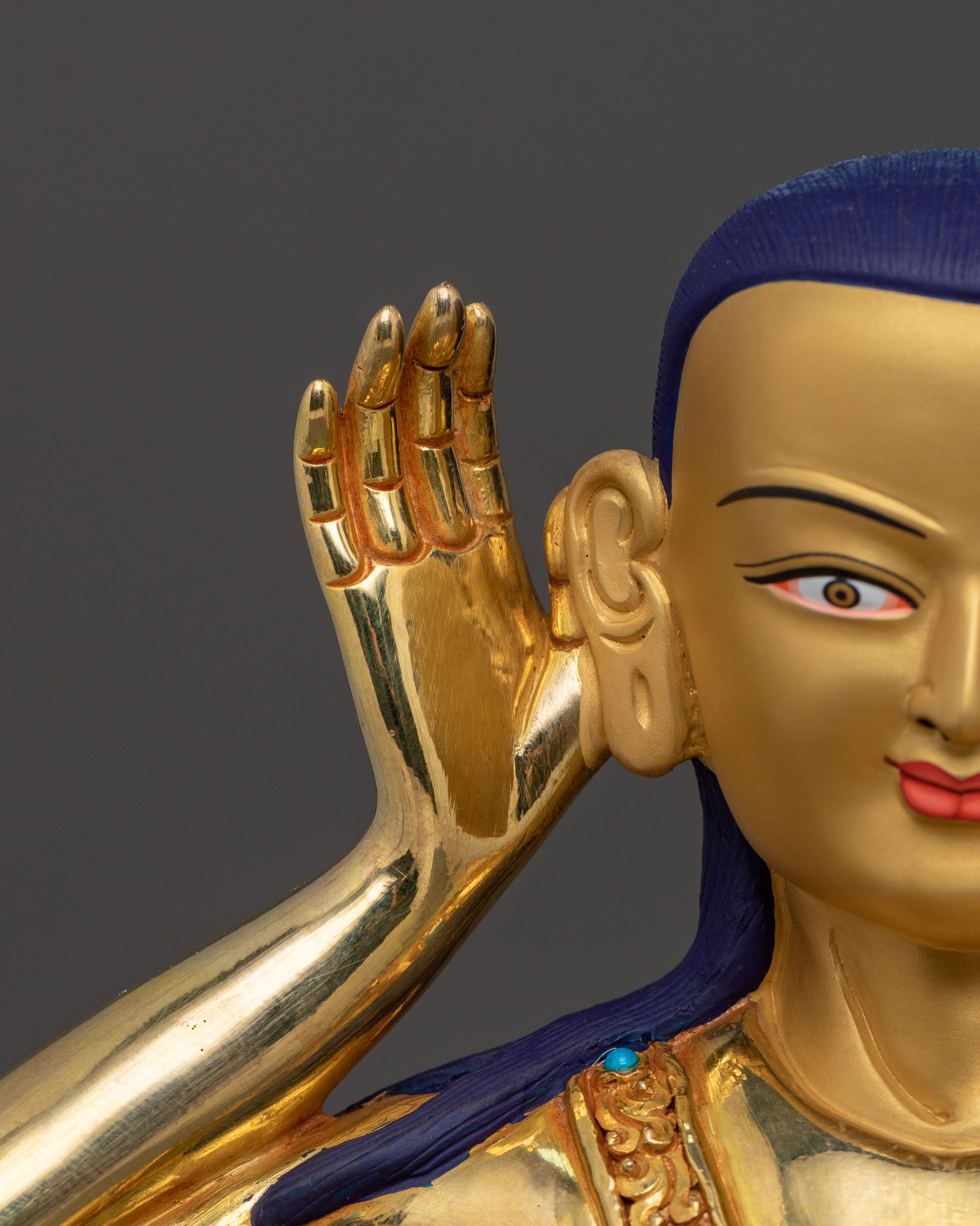 Milarepa Meditation Statue | 24K Gold Gilded
