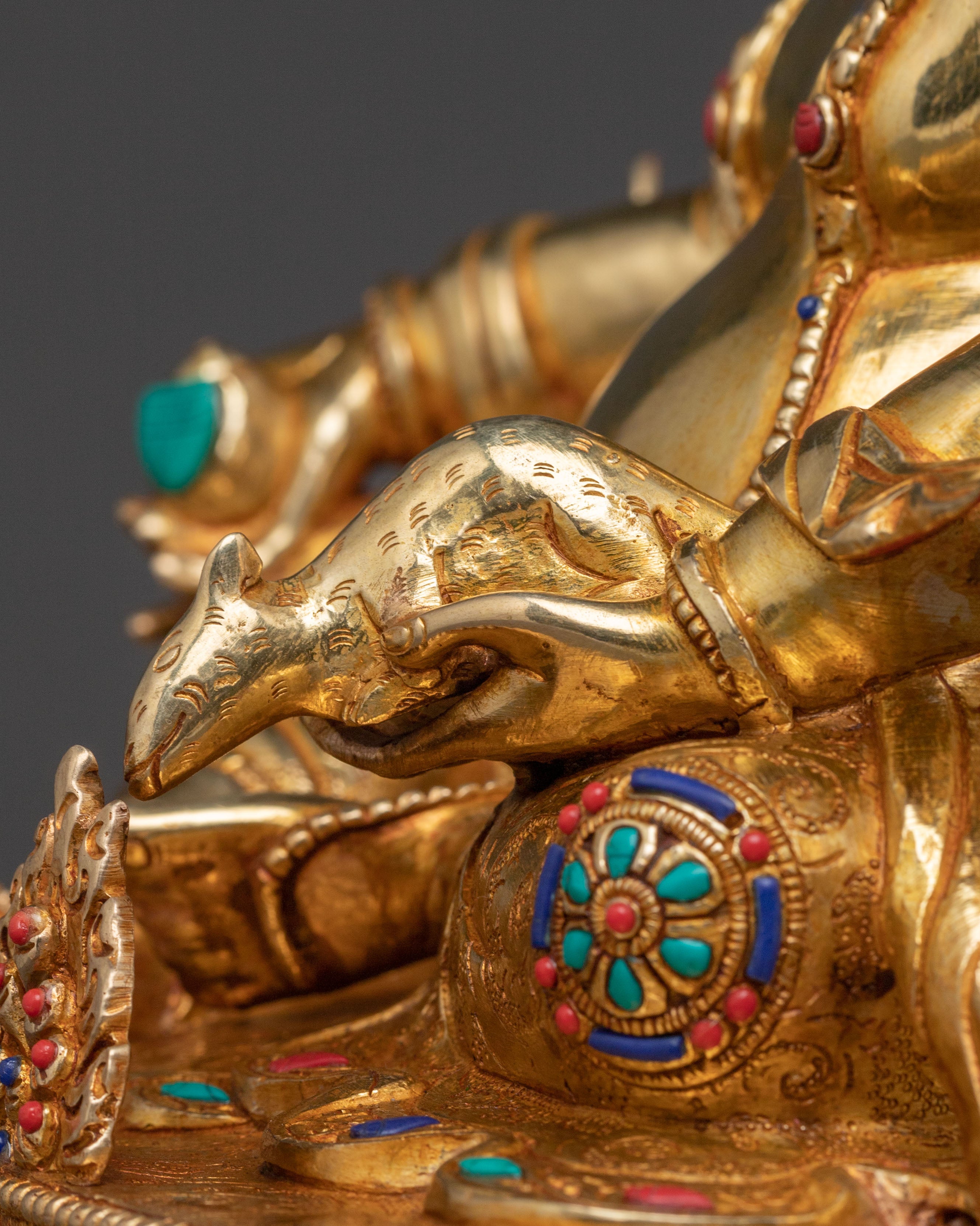 Dzambhala Statue of Prosperity – Handcrafted Gold Gilded Art