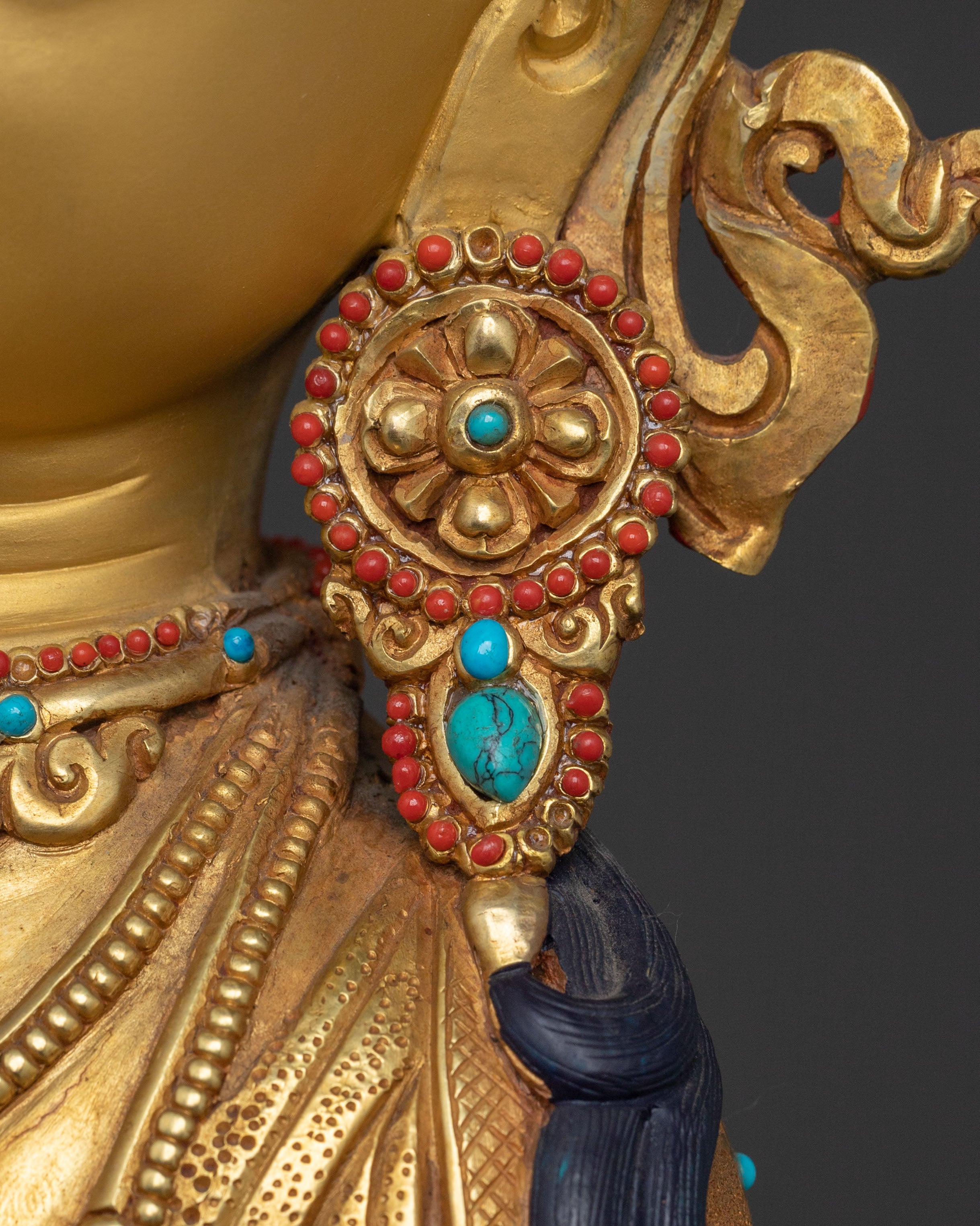 Amitayus Statue | Exquisite 24K Gold Gilded Idol