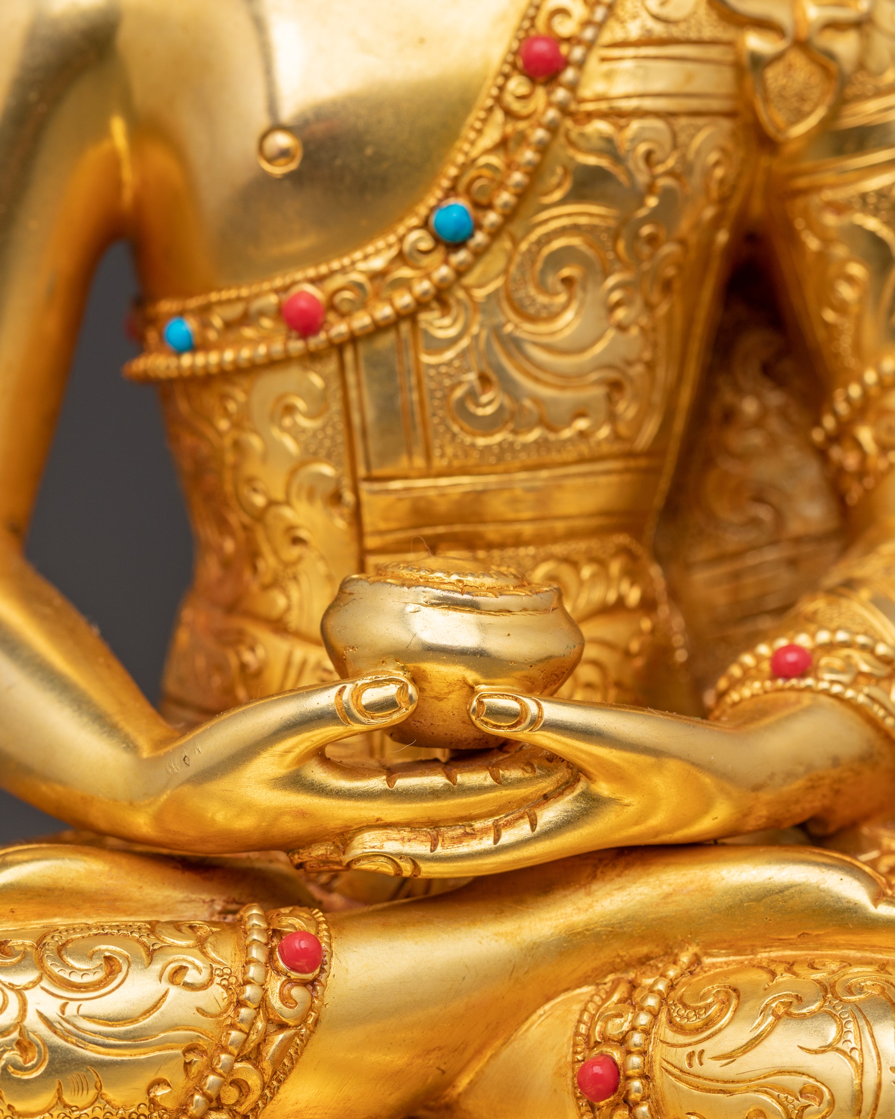Handcrafted Golden Statue Set of Five Dhyani Buddhas