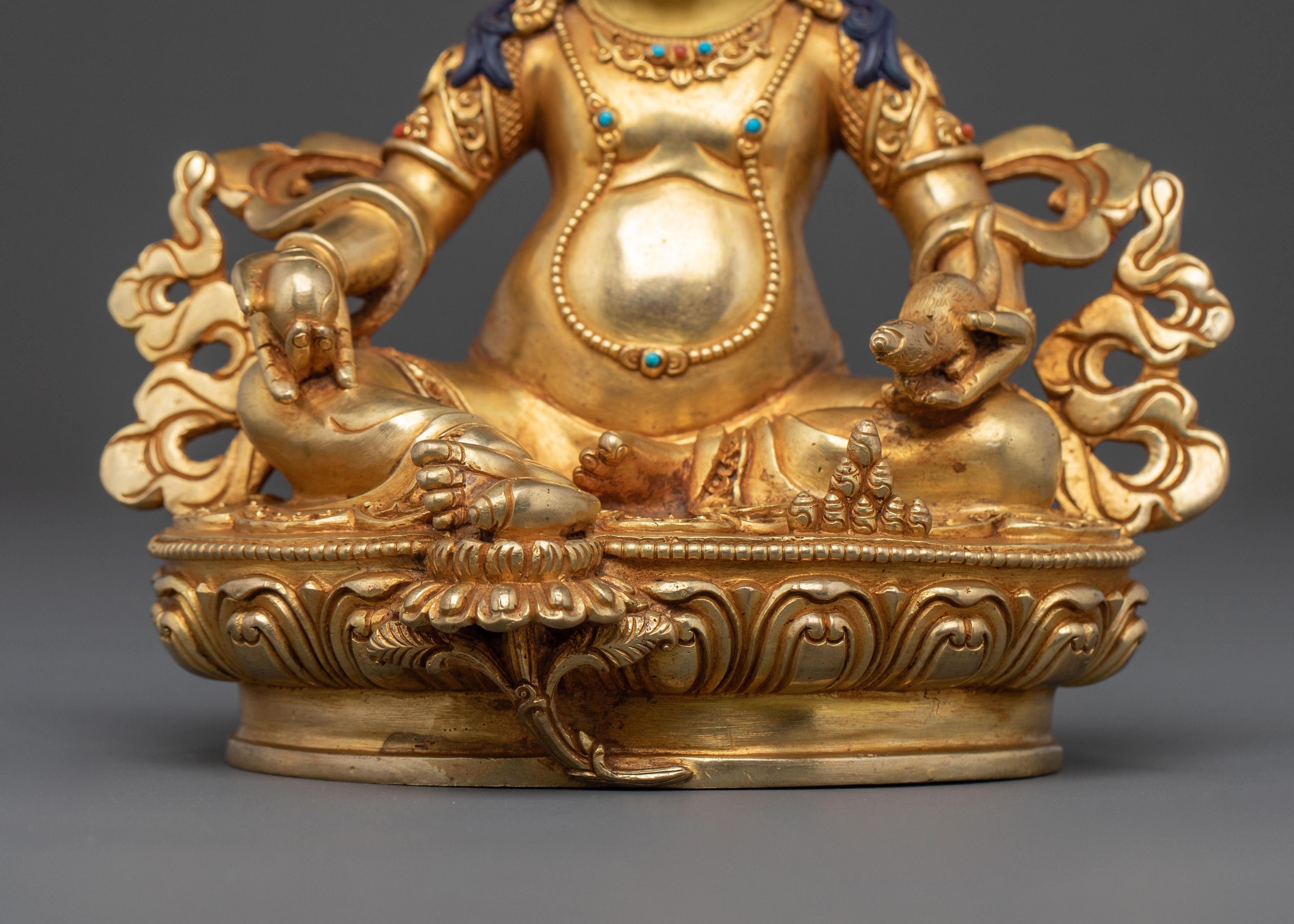 Guardians of Wealth and Prosperity Dzambhala | 24K Gold Gilded Sculpture