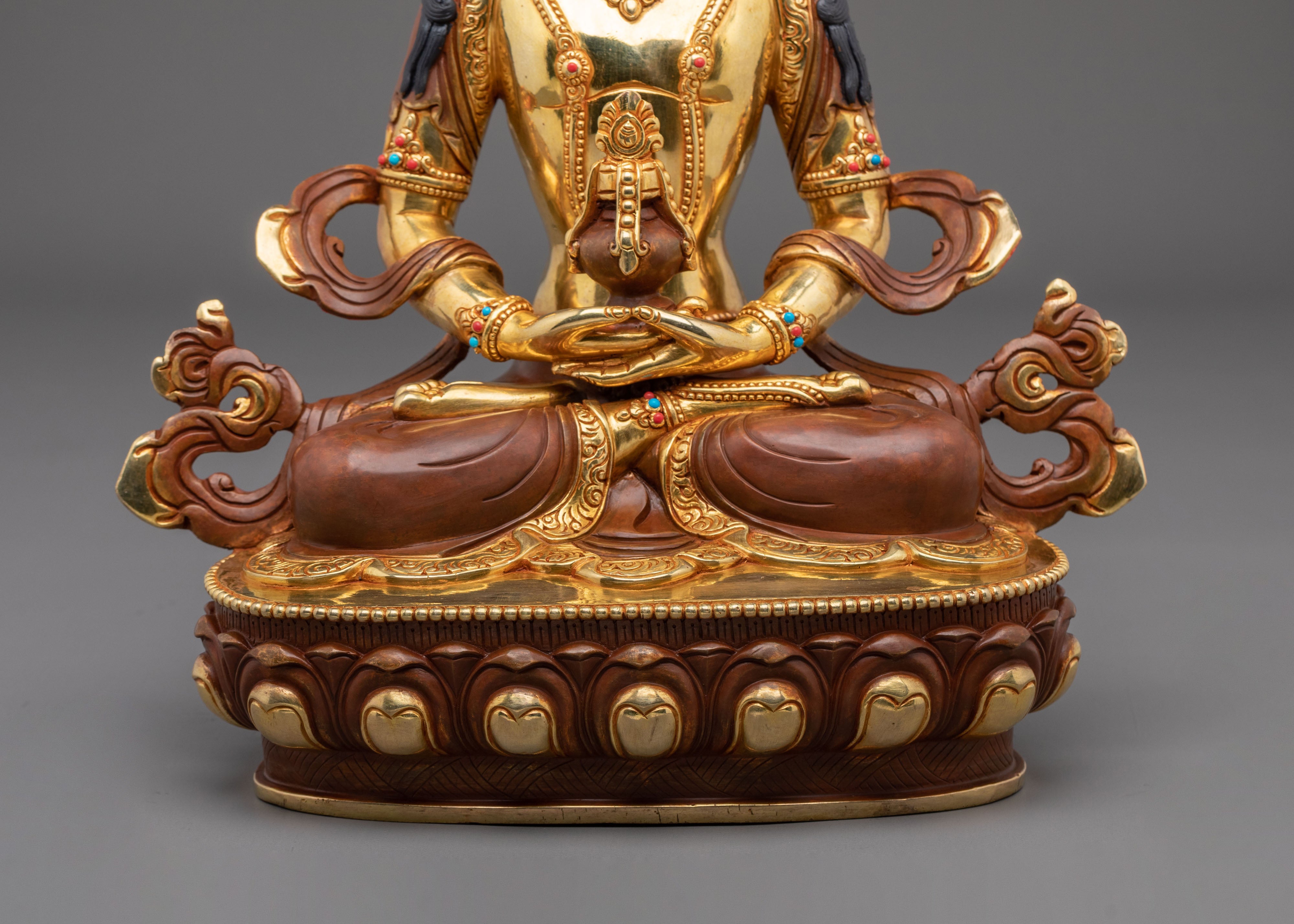 Traditional Amitayus Sculpture | Tibetan Buddhist Altar Art